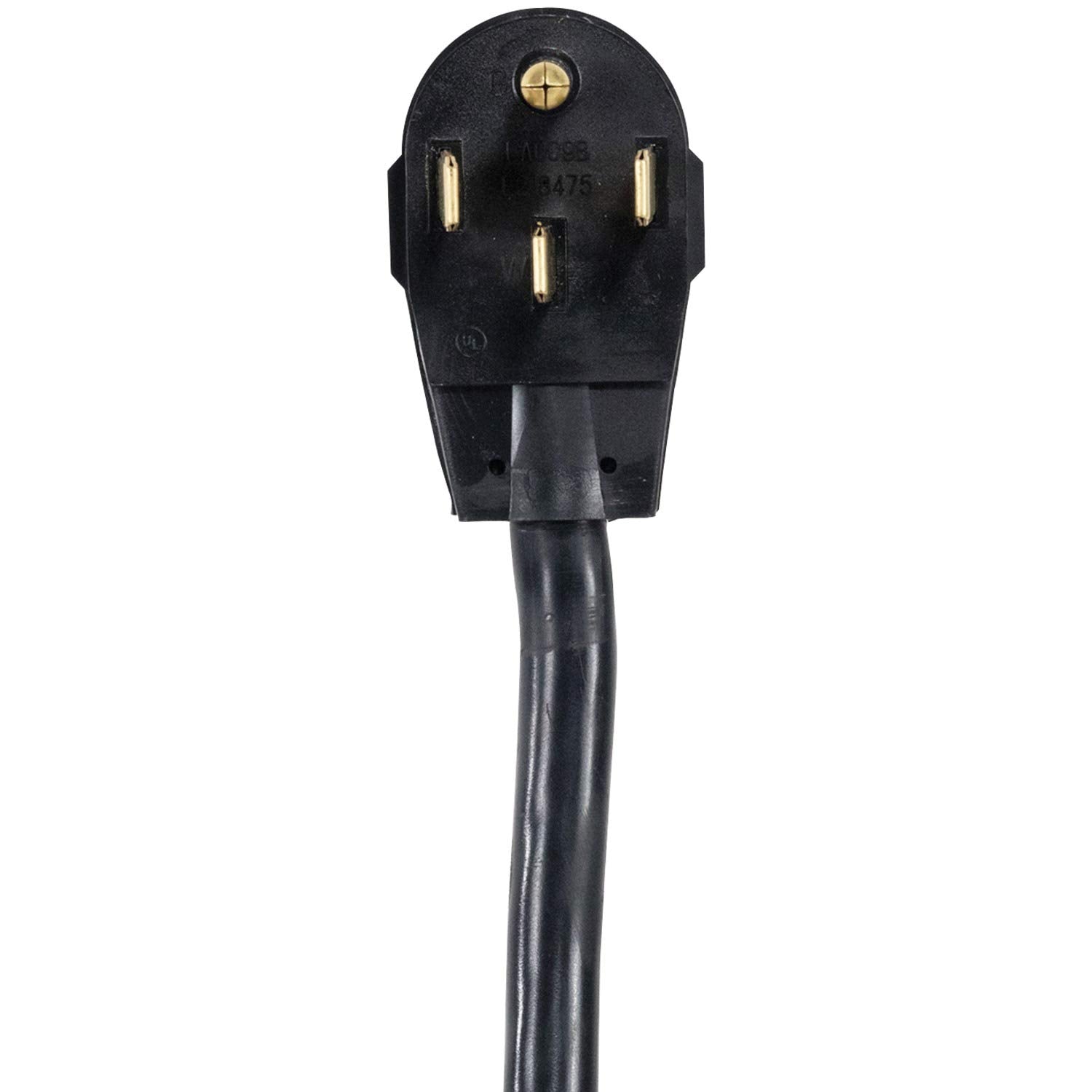 Certified Appliance Accessories 40 Amp Appliance Power Cord, 4 Prong Range Cord, 4 Wires With Eyelet Connectors, 4 Feet, Copper