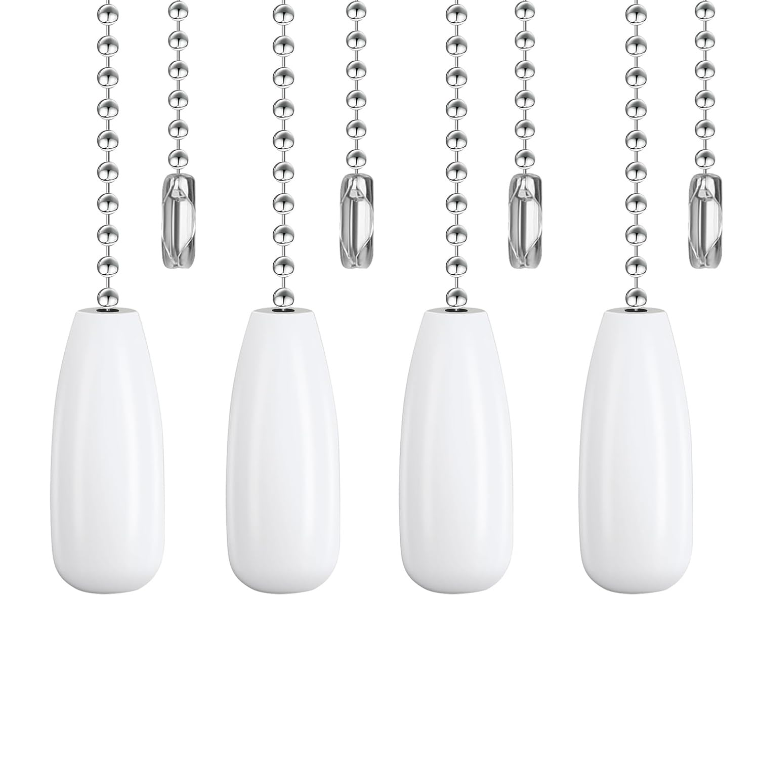 Dotlite Ceiling Fan Pull Chain Extender, 4Pcs Wooden Decorative Pendant Extension Chains, 12 Inches Lighting & Fan Beaded Ball F