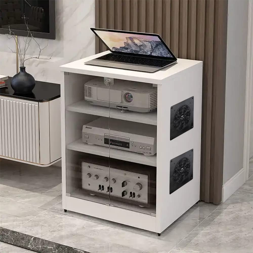 Scccf Usb Cabinet 120Mm Fan Quiet Cooling Fan System 6'' With Speed Control, For Home Theater Av Cabinets