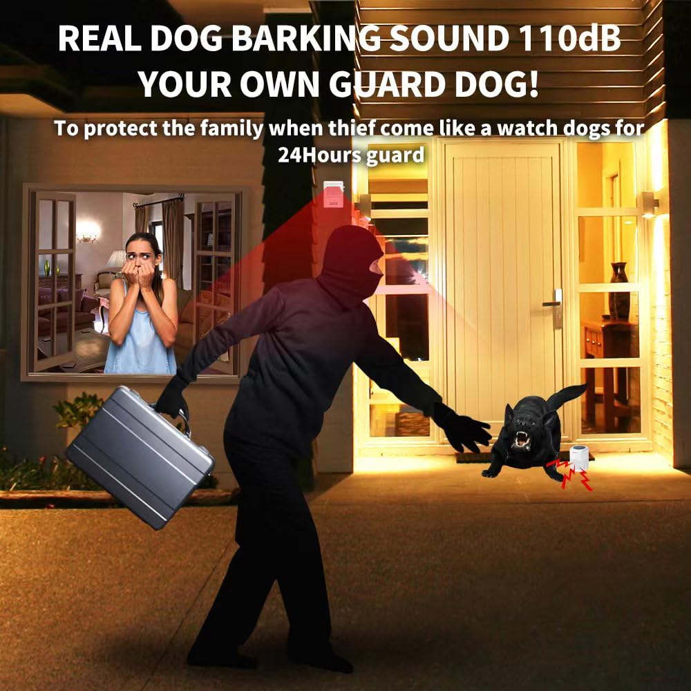 Dog Barking Alarm Motion Detector Outdoor Pir Human Body Motion Sensor Alarm Electronic Alarm Motion Activated Home Security (2