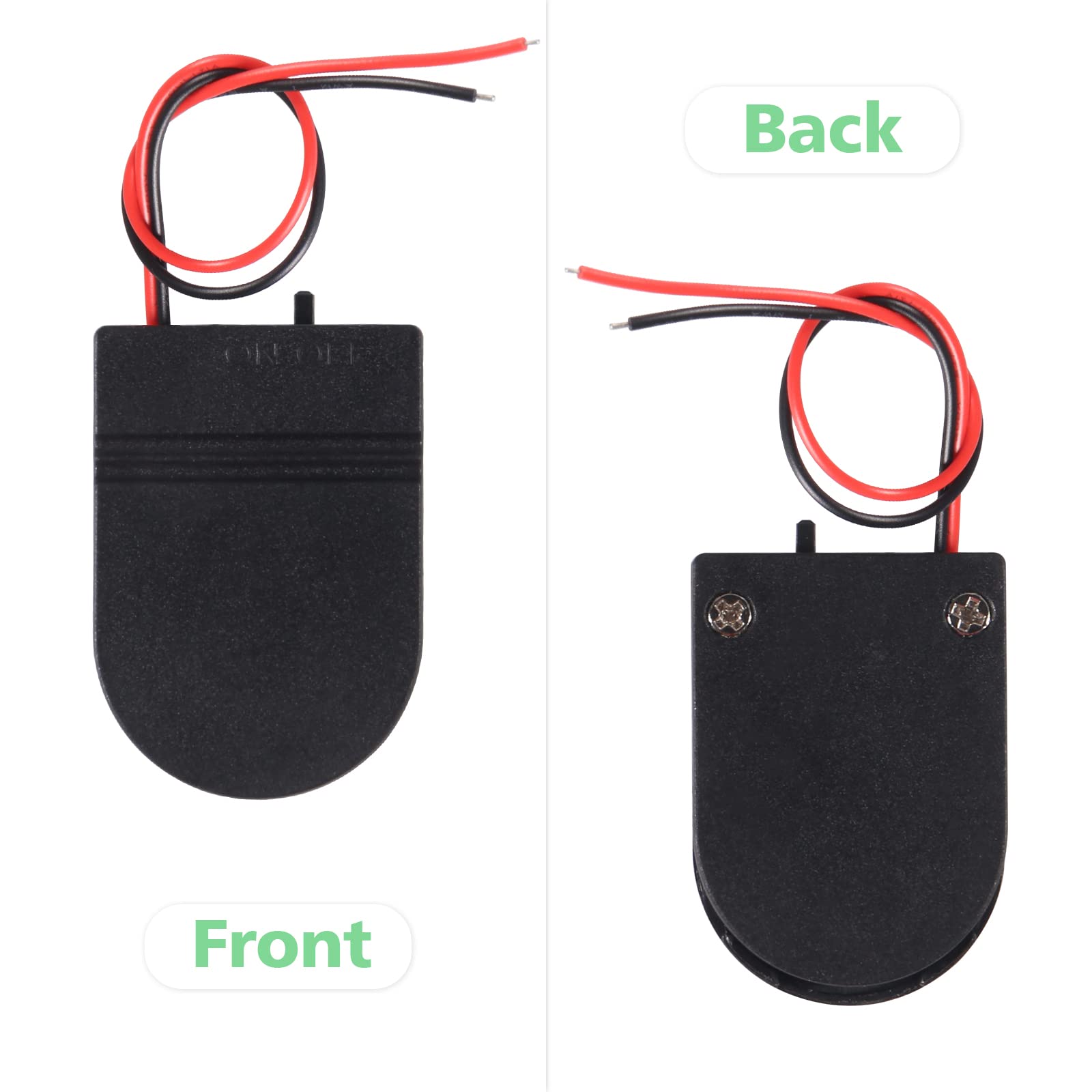 Coliao 6Pcs Cr2032 Battery Holder, Cr2032 Battery Holder With Switch, Coin Cell Holder, 1 X 3V Cr2032 Button Coin Cell Battery Holder With Wires On Off Switch