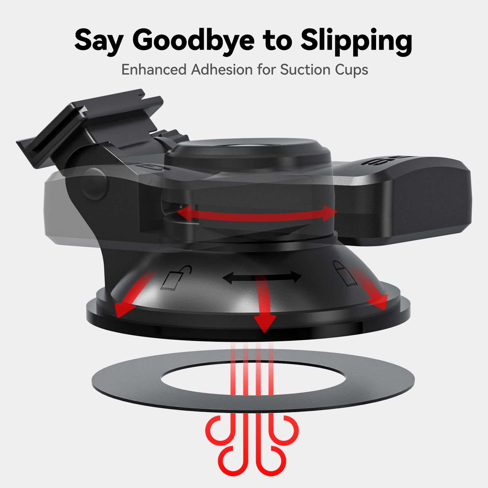 Redtiger Round Double Sided Adhesive Pad And Electrostatic Stickers,Suitable For Dash Cam Suction Cup Mounting,Enhanced Safety A