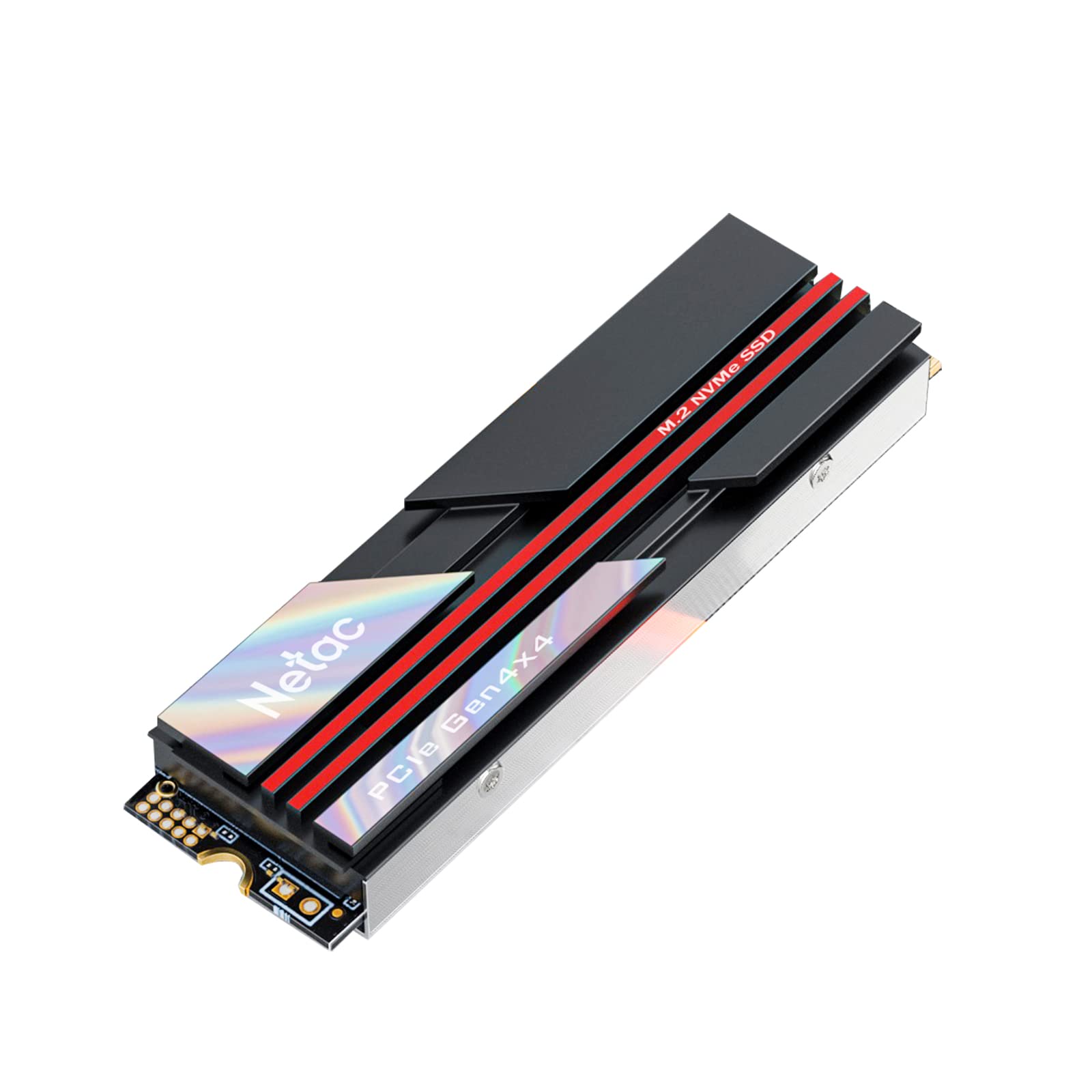 Netac 2Tb Pcie 4.0 Nvme Ssd M.2 2280 Internal Solid State Drive With Heatsink Slc Caching Speed Up To 7,000Mb/S High Performance For Pcs Desktop, Works With Ps5, Heat Control Easy To Install  Nv7000