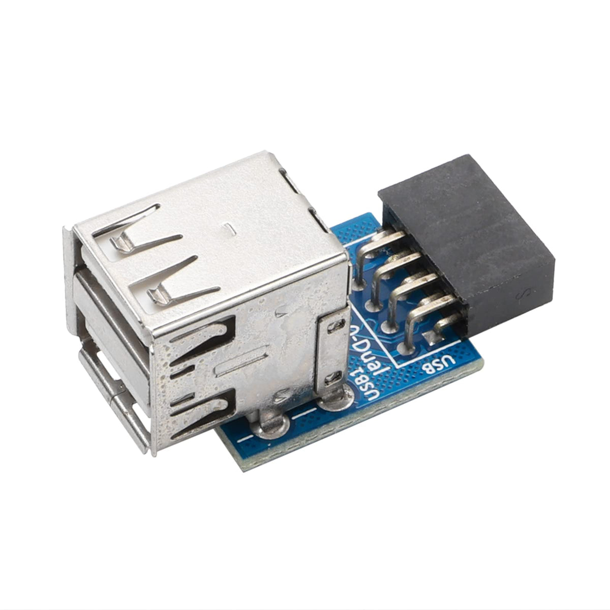 Jiuwu 9 Pin Usb 2.0 Female Pin Header To Dual Usb2.0 Port Adapter Doub ...