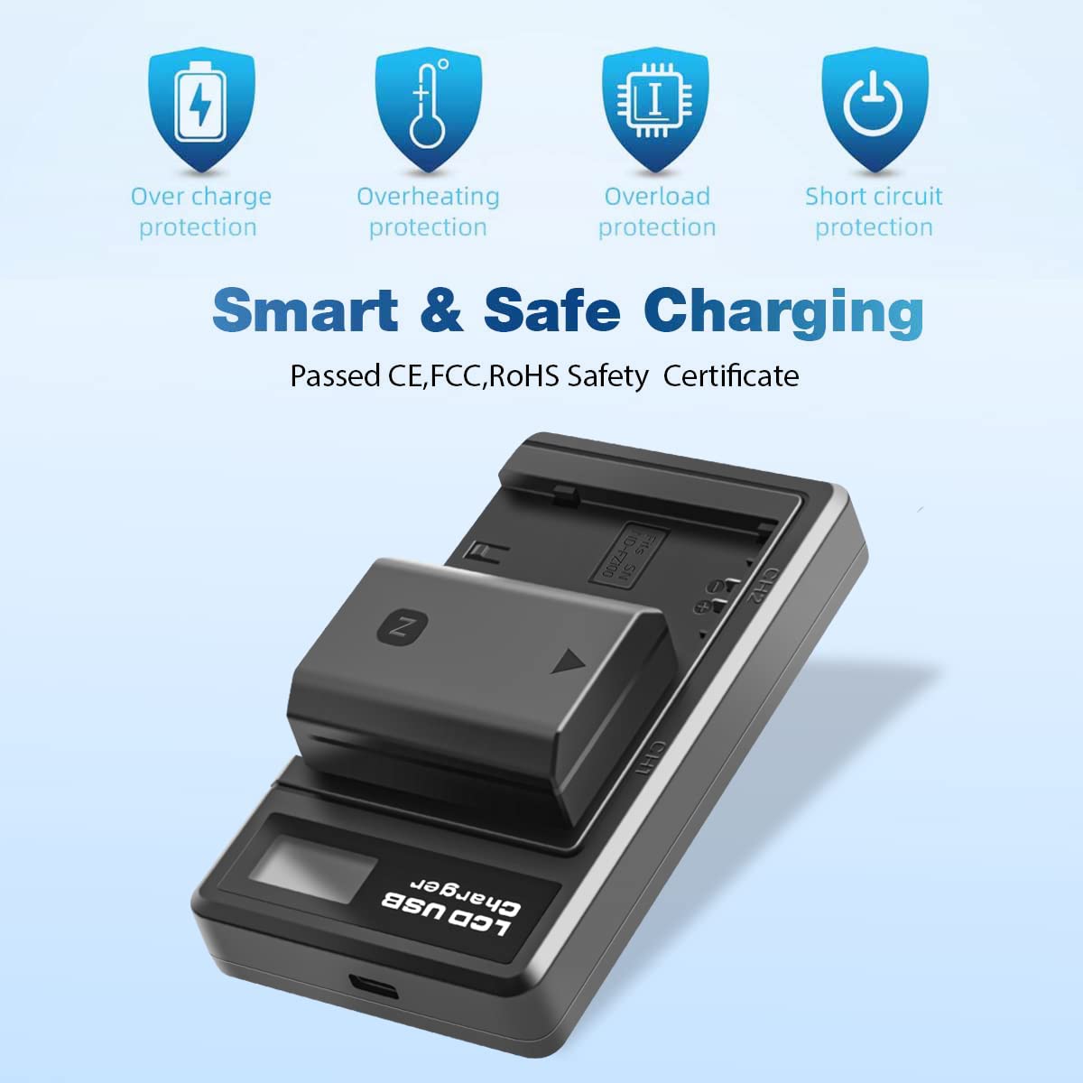 2 Pack Np Fz100 Battery & Battery Charger Replacement For Sony Alpha A7 Iv / A7 Iii / A7R V / A7R Iv / A7R Iii / A7S Iii / A7C /