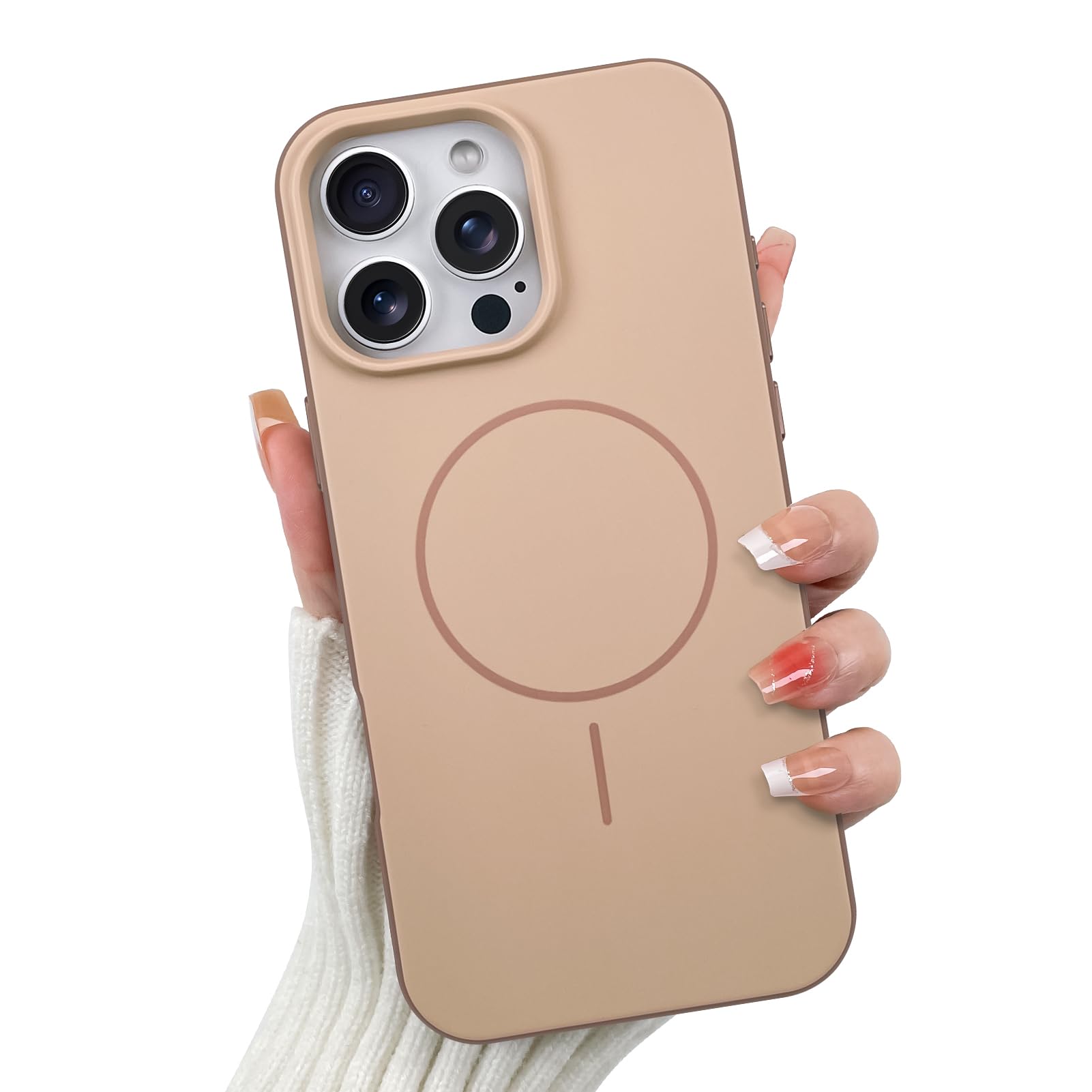 OOK Magnetic for iPhone 16 Pro Max Case, Compatible with MagSafe Silicone Camera Lens Protection Shockproof Protective Slim Phon