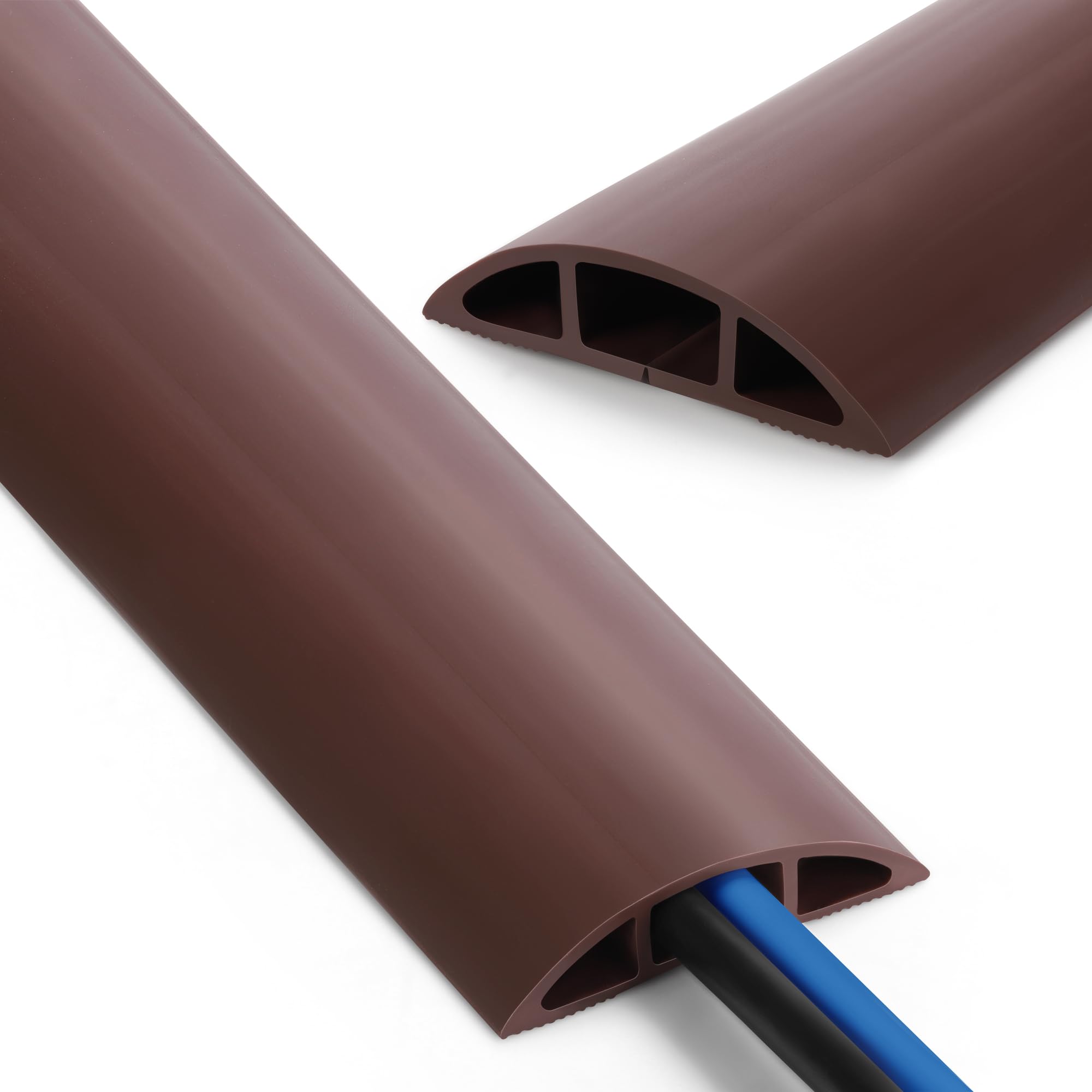 Floor Cord Cover 4Ft, Cord Hider Floor Hide Extension Cords, Floor Cable Management Prevent Cable Trips, Floor Cable Cover Wire