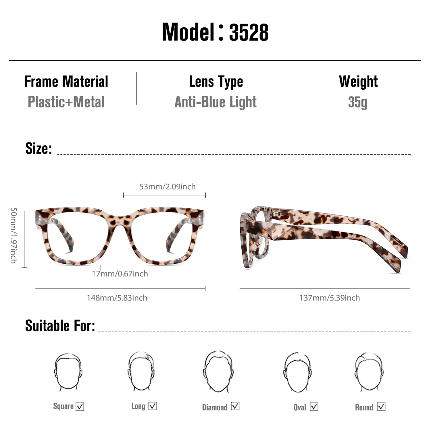 Kimorn Blue Light Blocking Glasses,Anti Eyestrain & Uv Protection,Square Frame Glasses For Women And Men (Grey Demi)