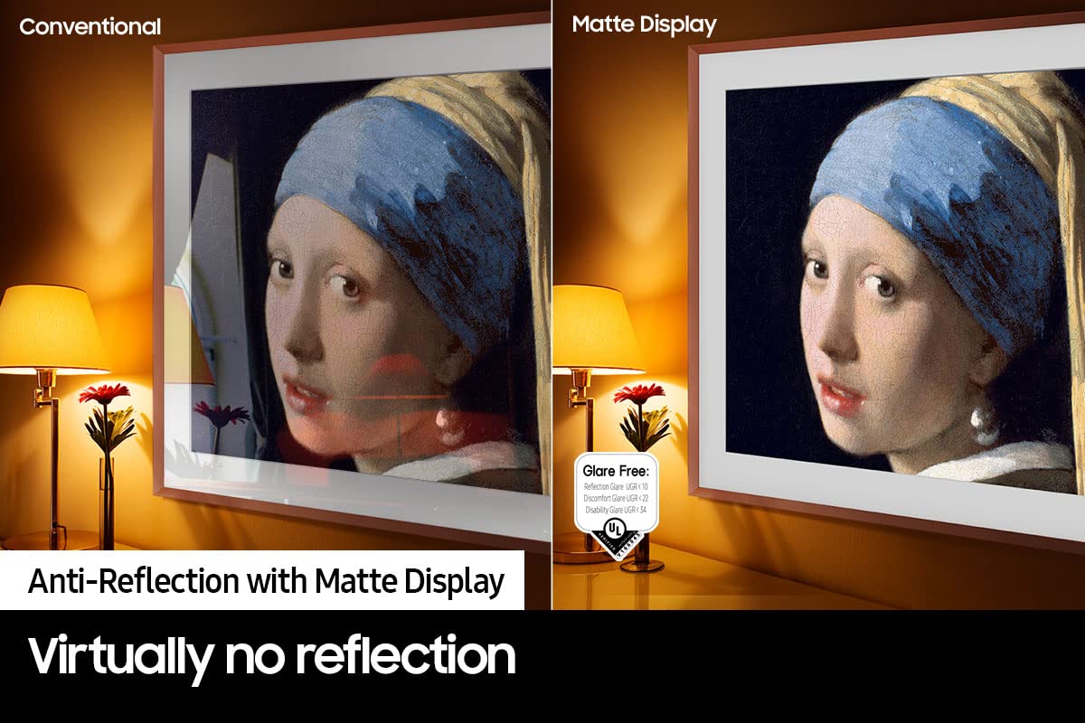 Samsung 43   Inch Class Qled 4K The Frame Ls03B Series, Quantum Hdr, Art Mode, Anti Reflection Matte Display, Slim Fit Wall Moun