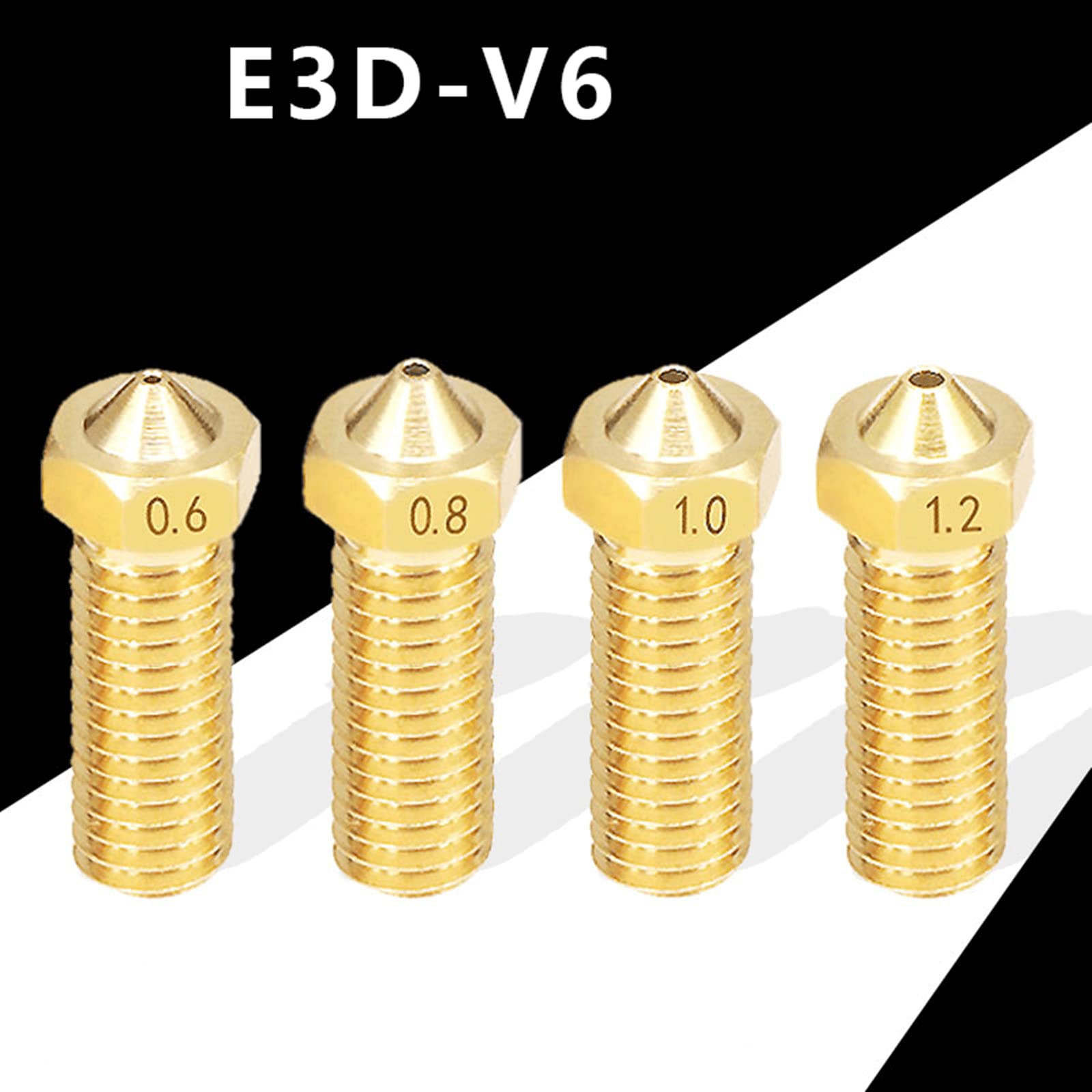 Dophee 0.6/0.8/1/1.2Mm Volcano Nozzle 3D Printer Extruder Print Head + Heater Block Kit