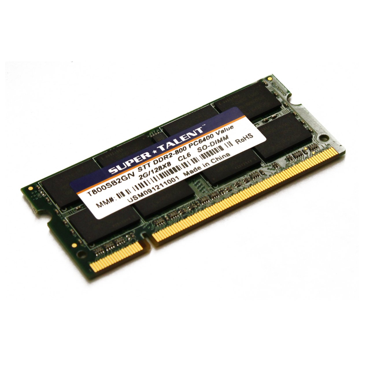 Super Talent Ddr2 800 Sodimm 2 Gb/128 X 8 Value Notebook Memory T800Sb2G/V