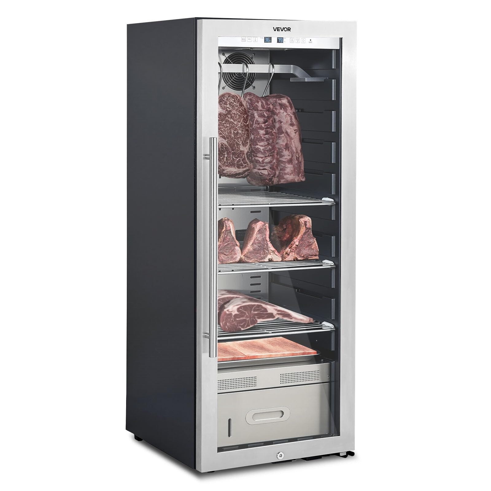 VEVOR 232 LBS Dry Aging Fridge for Steaks, Dry Ager Refrigerator for Meat with Precise Temperature & Humidity Control, Freestand
