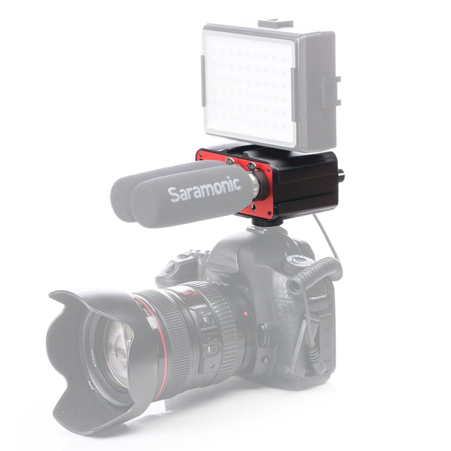 Saramonic 2-Ch Xlr, 1/4 & 1/8 On-Camera Mixer W/Preamps, Headphone Out For Dslr/Mirrorless/Video (Sr-Pax1)