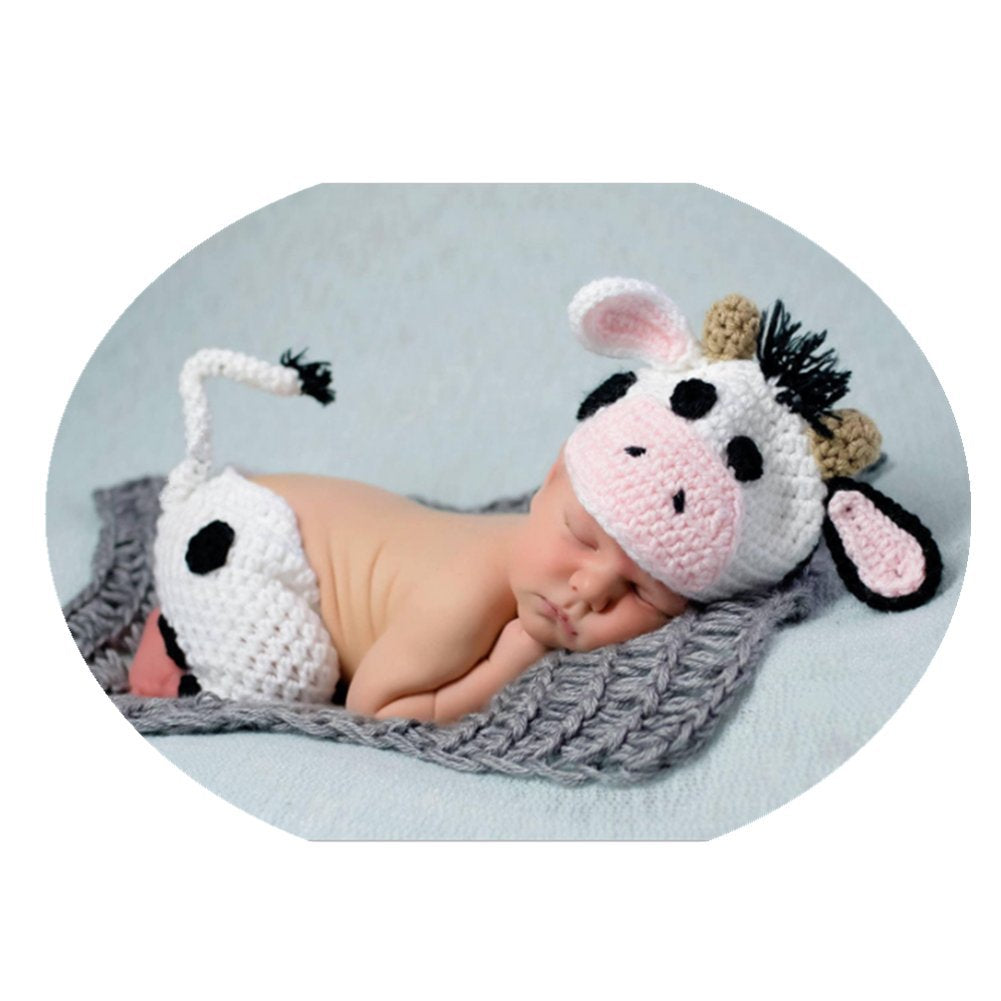 Newborn Baby Photography Props Photo Props Outfits Cows Hat Pants For Girls Photography Shoot