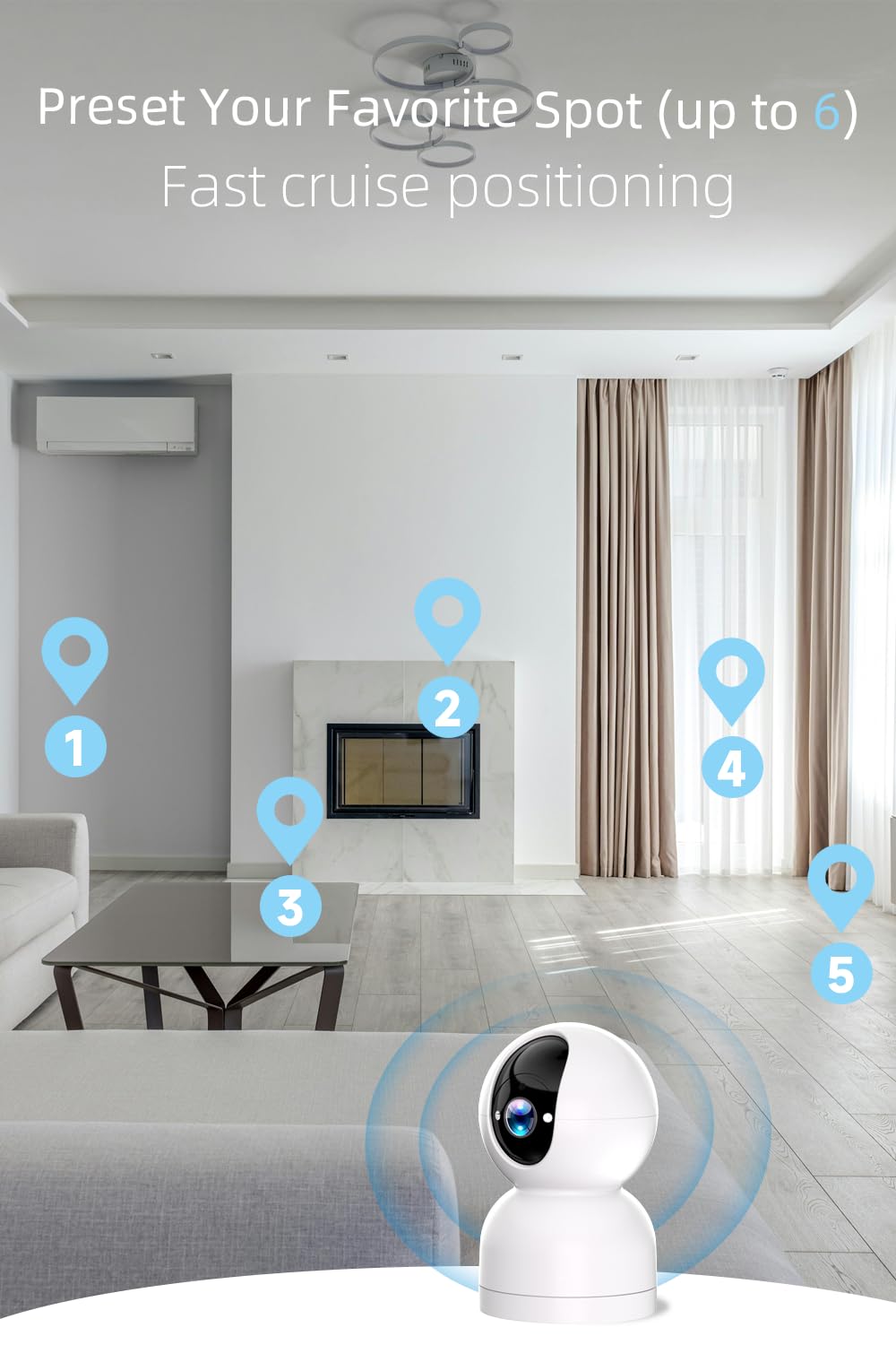 2K Security Camera For Baby Monitor Wifi 6, Pan/Tilt Indoor Cameras For Home Security, Indoor Camera With Motion Detection And T