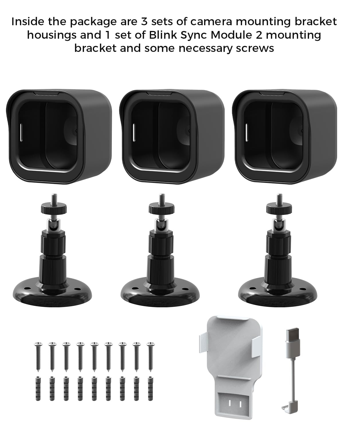 3Pack Blink Outdoo 4 Camera Mount Bracket,Compatible With Blink Outdoor 4 Camera And Blink Outdoor 4 Battery Extension Pack,Blink Outdoor 4 (4Th Gen) Accessories