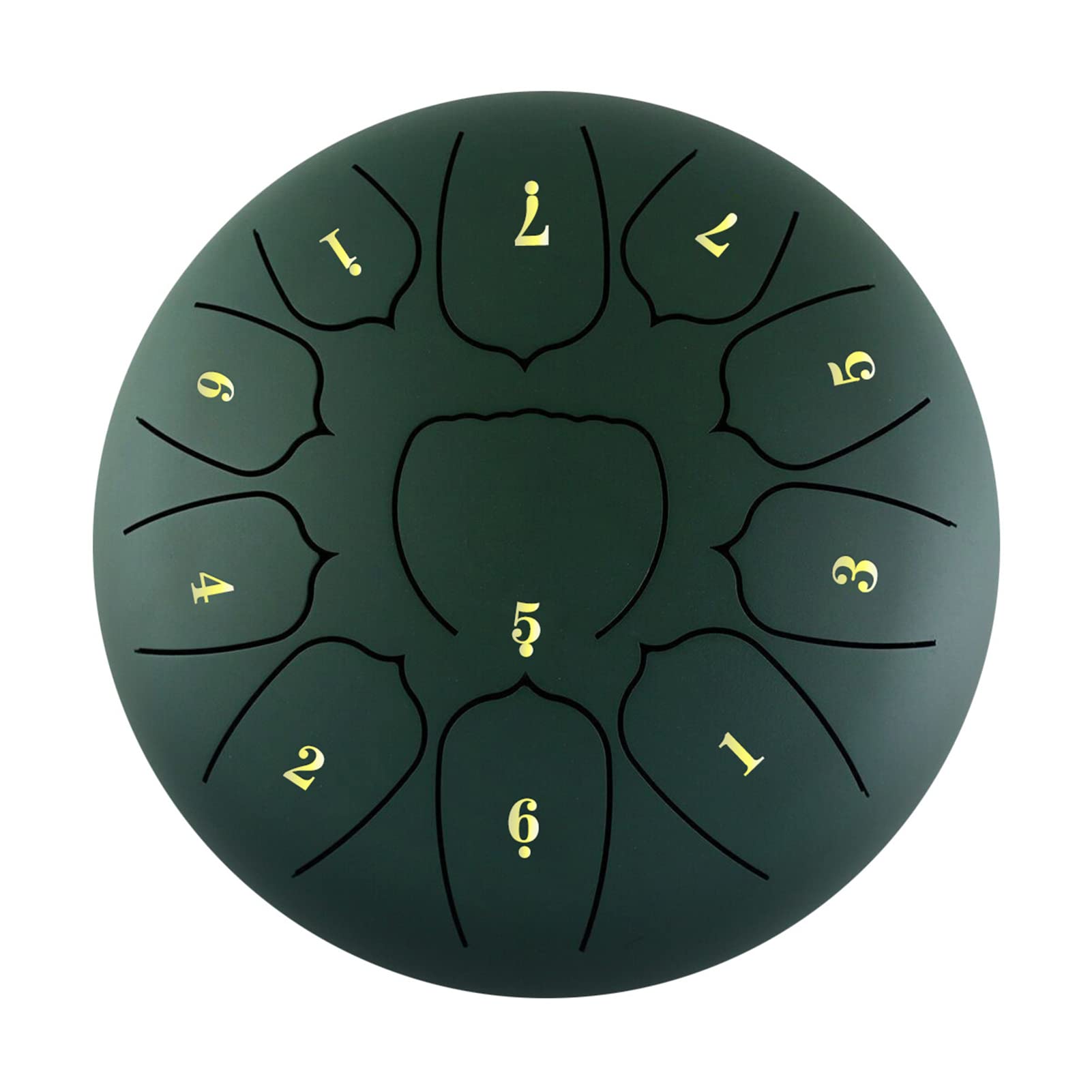 Ubersweet 6 Inch Steel Tongue Drum 11 Notes Handpan Drum With Drum Mallet Finger Picks Percussion For Meditation Yoga Green
