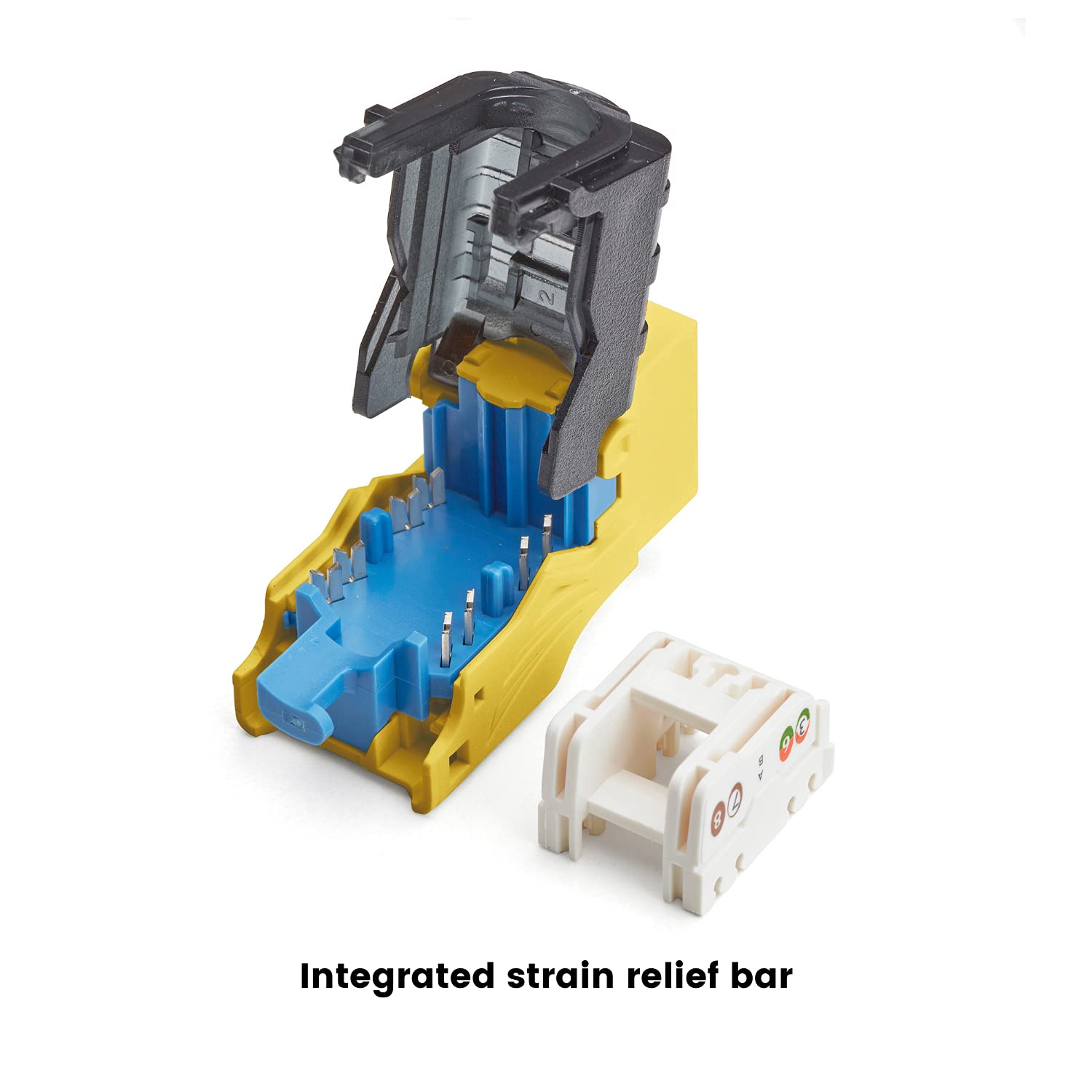 Truecable Cat6 Toolless Keystone Jack, Unshielded (Utp), Poe++ (4Ppoe) 100W, Ul Listed, Etl Verified, Ansi/Tia Certified, Modular Rj45 Female, Yellow, 2 Pack