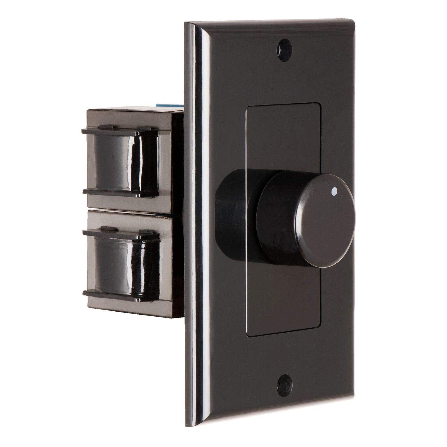 OSD 100W in Wall Volume Control Impedance Matching for Home Speakers, Rotary Knob Black SVC100