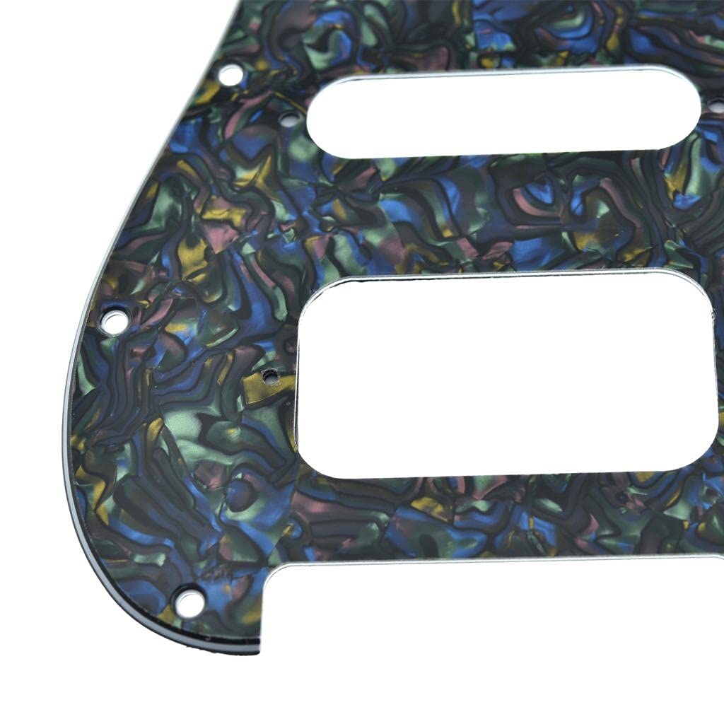 Kaish 11 Hole American Modern Strat Style Hss Pickguard 2 Screw Round Corner Humbucking Pickup Mounting For Stratocaster/Strat A