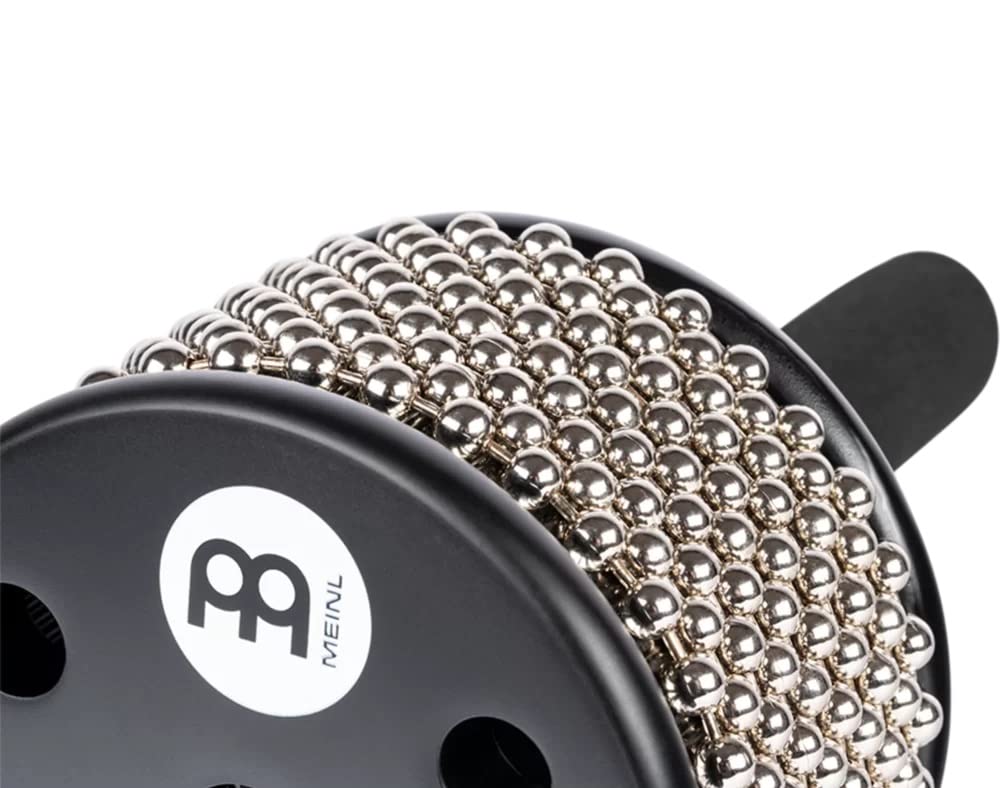 Meinl Percussion Turbo Cabasa Instrument With Sound Ports For Extra Projection And Stainless Steel Cylinder, Large, 2 Year Warranty, Black, (Ca5Bk L)