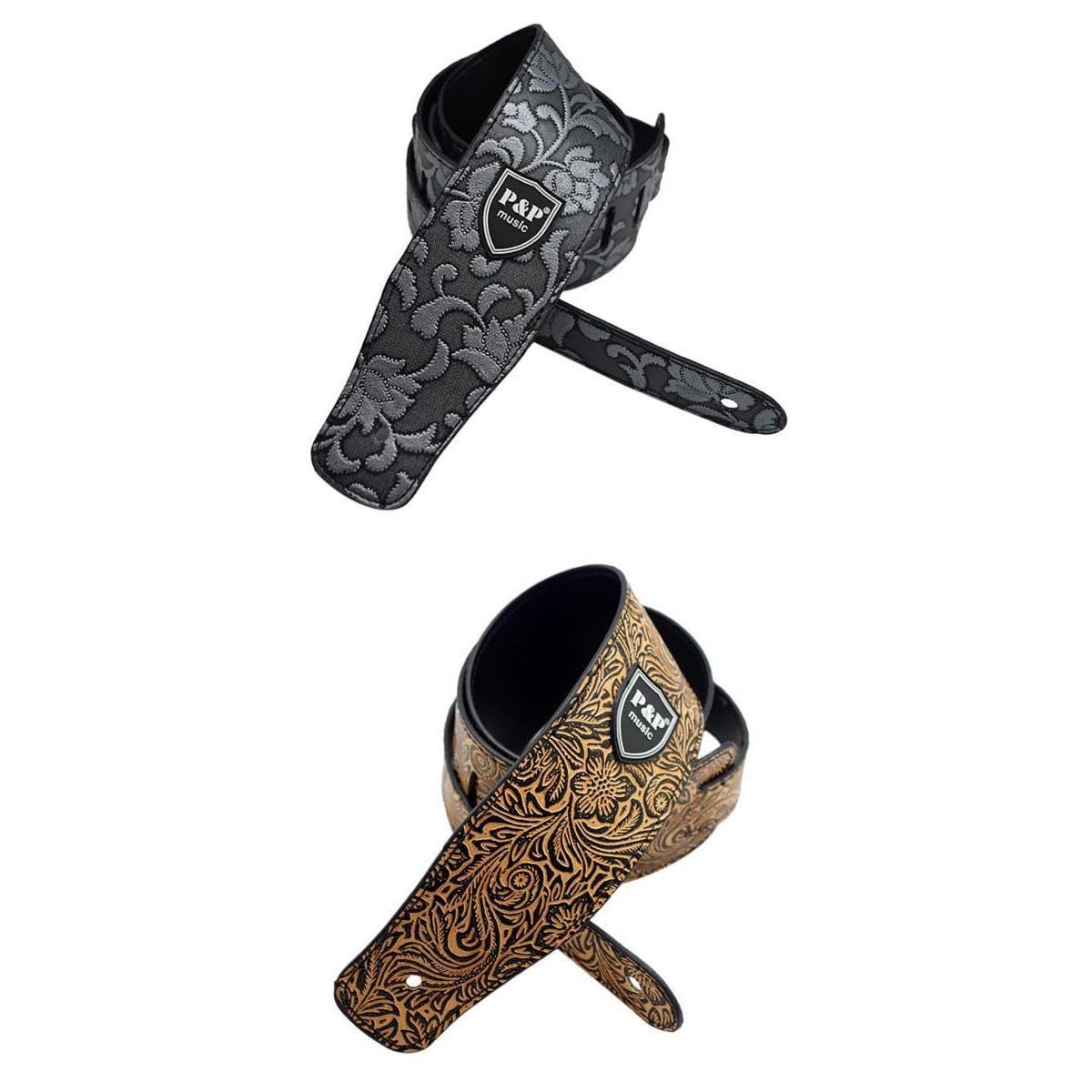 LOOM TREE 2 Pieces Durable PU Leather Strap Belt for Guitar Bass | Guitars & Basses | Parts & Accessories | Straps