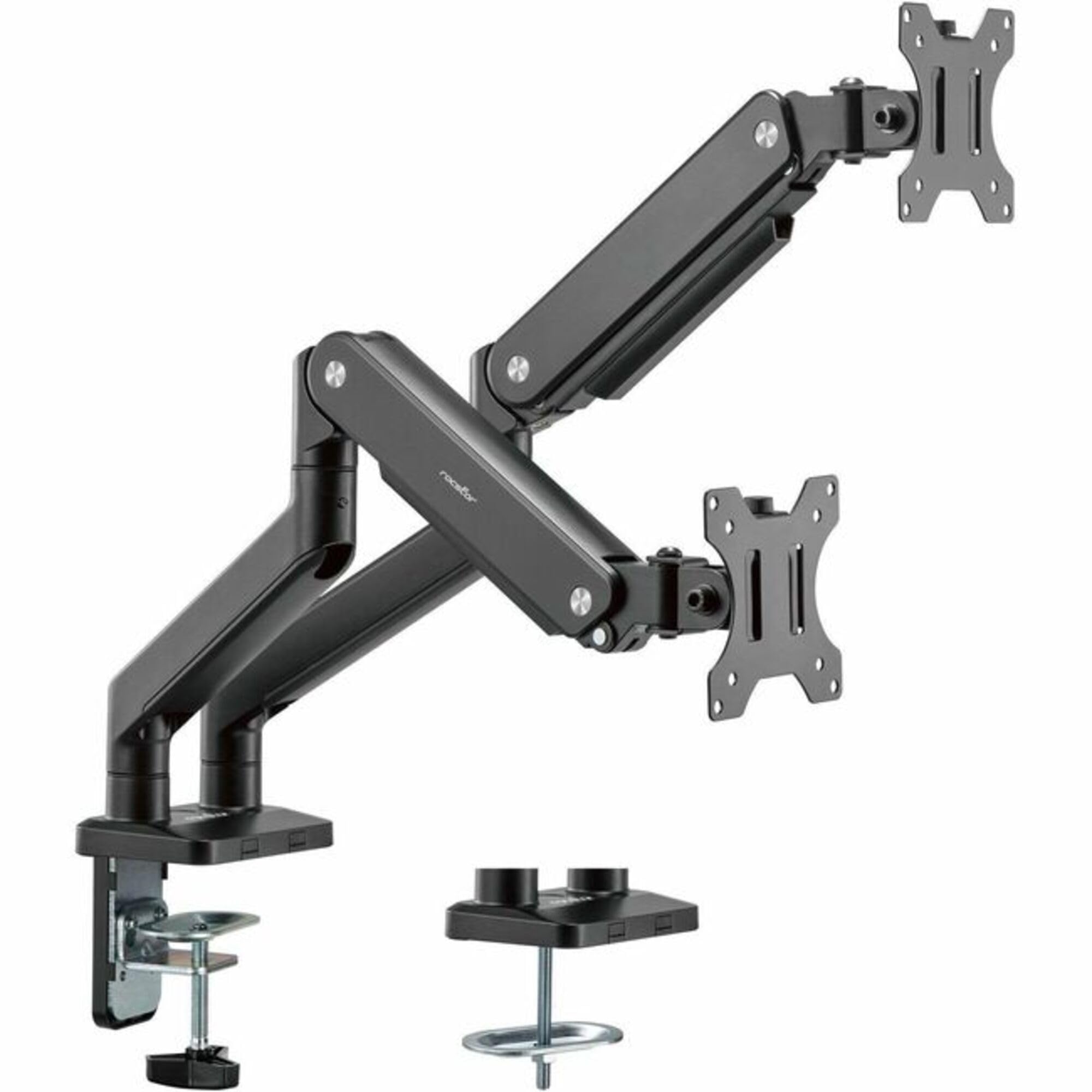 Ergoreach Ed2 Premium Dual Ergonomic Monitor Arm,  C-Clamp & Grommet - Supports