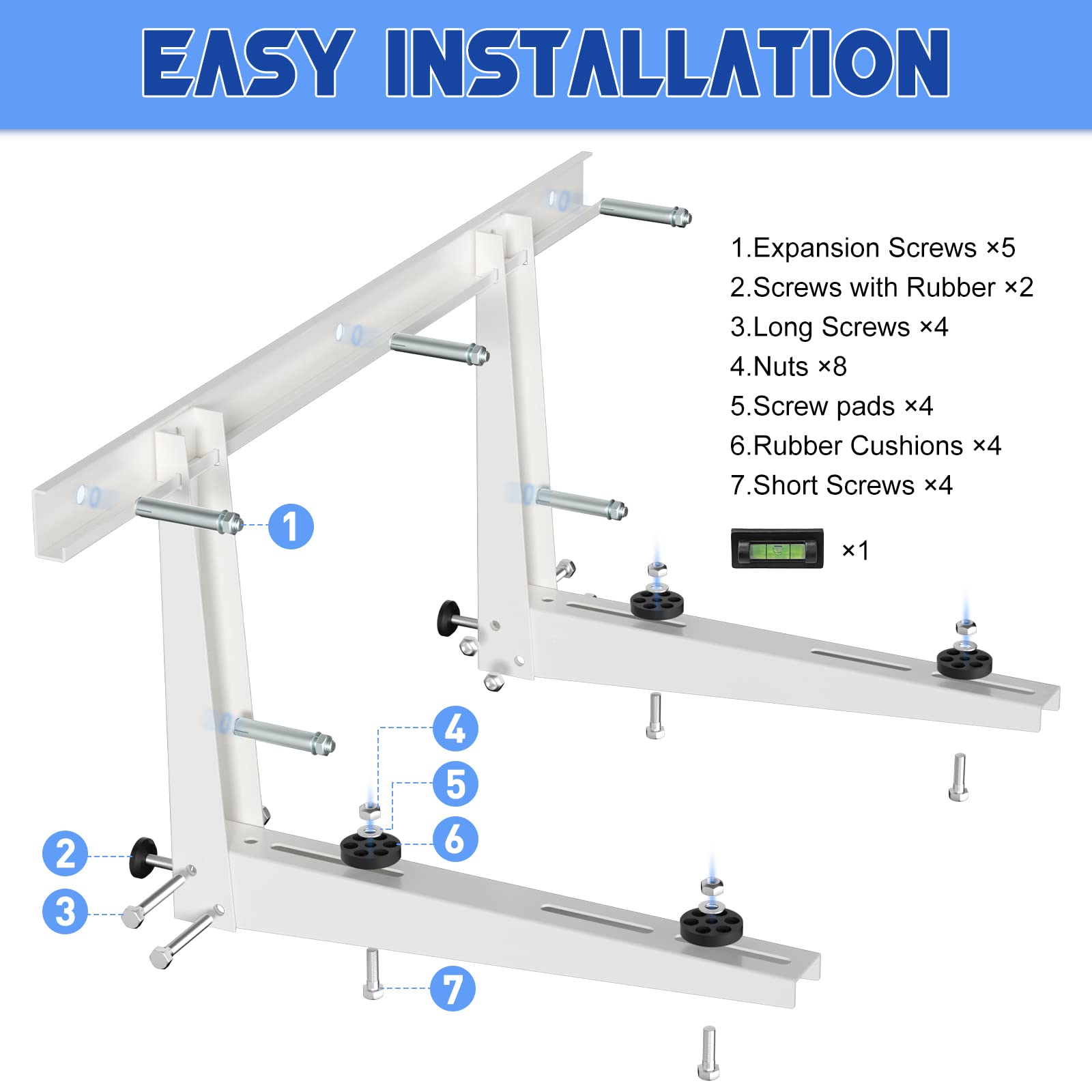 Mini Split Wall Mounting Bracket For 9000 36000Btu Ductless Air Conditioner Outdoor Universal Heat Pump System Support Up To 330