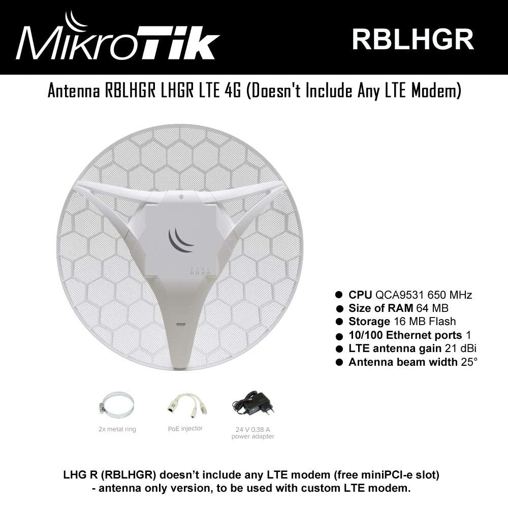 Mikrotik Rblhgr Lhgr Lte 4G (Antenna Only, Doesnt Include Lte Modem)