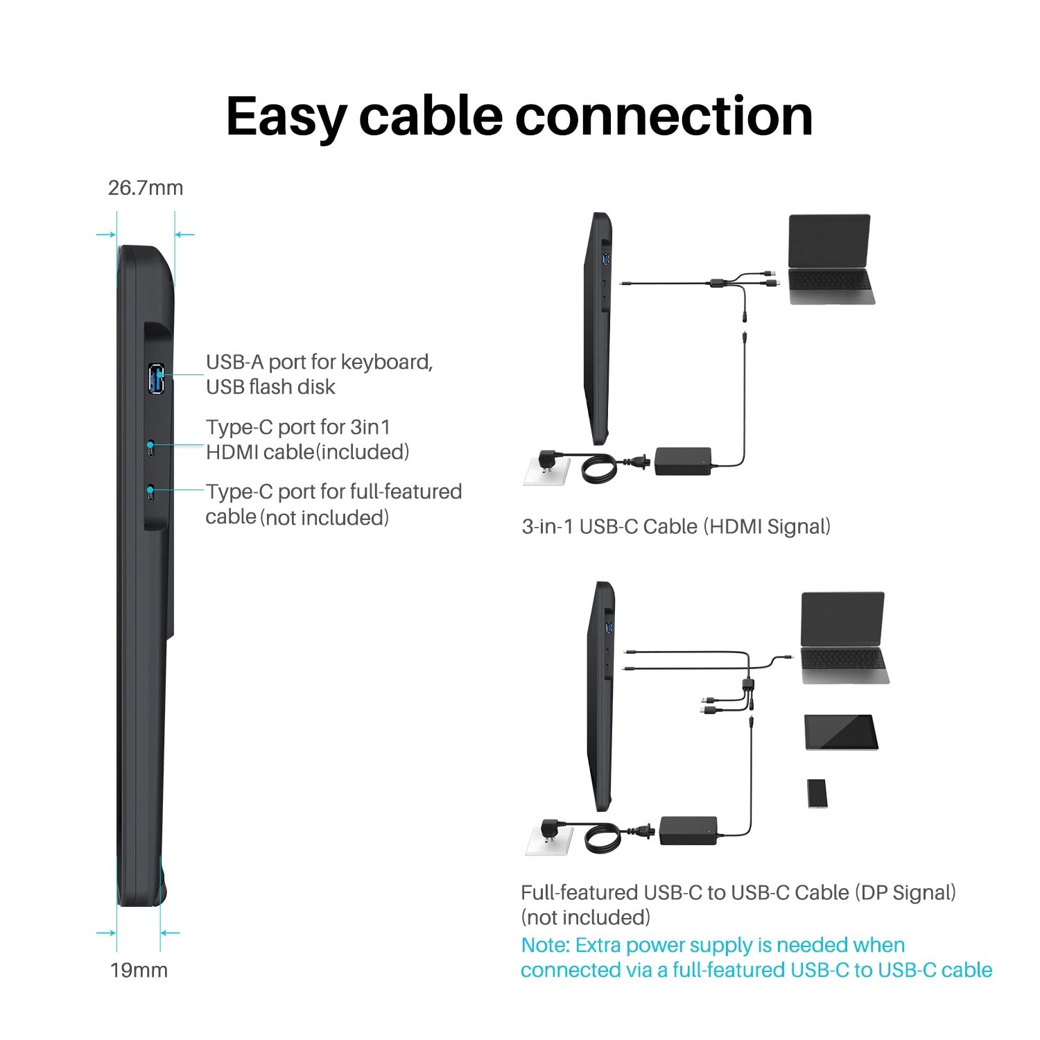 Huion Kamvas 22 Graphics Drawing Tablet With Screen 120% Srgb Pw517 Battery-Free Stylus Adjustable Stand, 21.5Inch Pen Display F