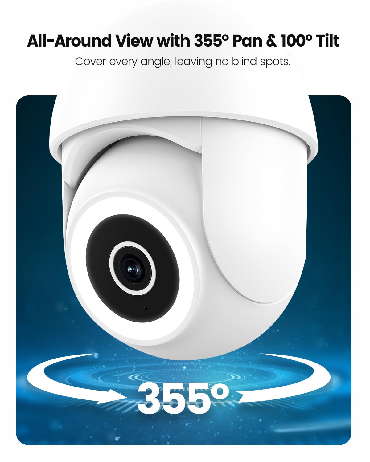 Treatlife 5Mp Ultra Hd 2.4G/5G Wifi Security Camera Outdoor Wired, Cameras For Home Security, Spotlight/Siren, Ai Motion Detecti