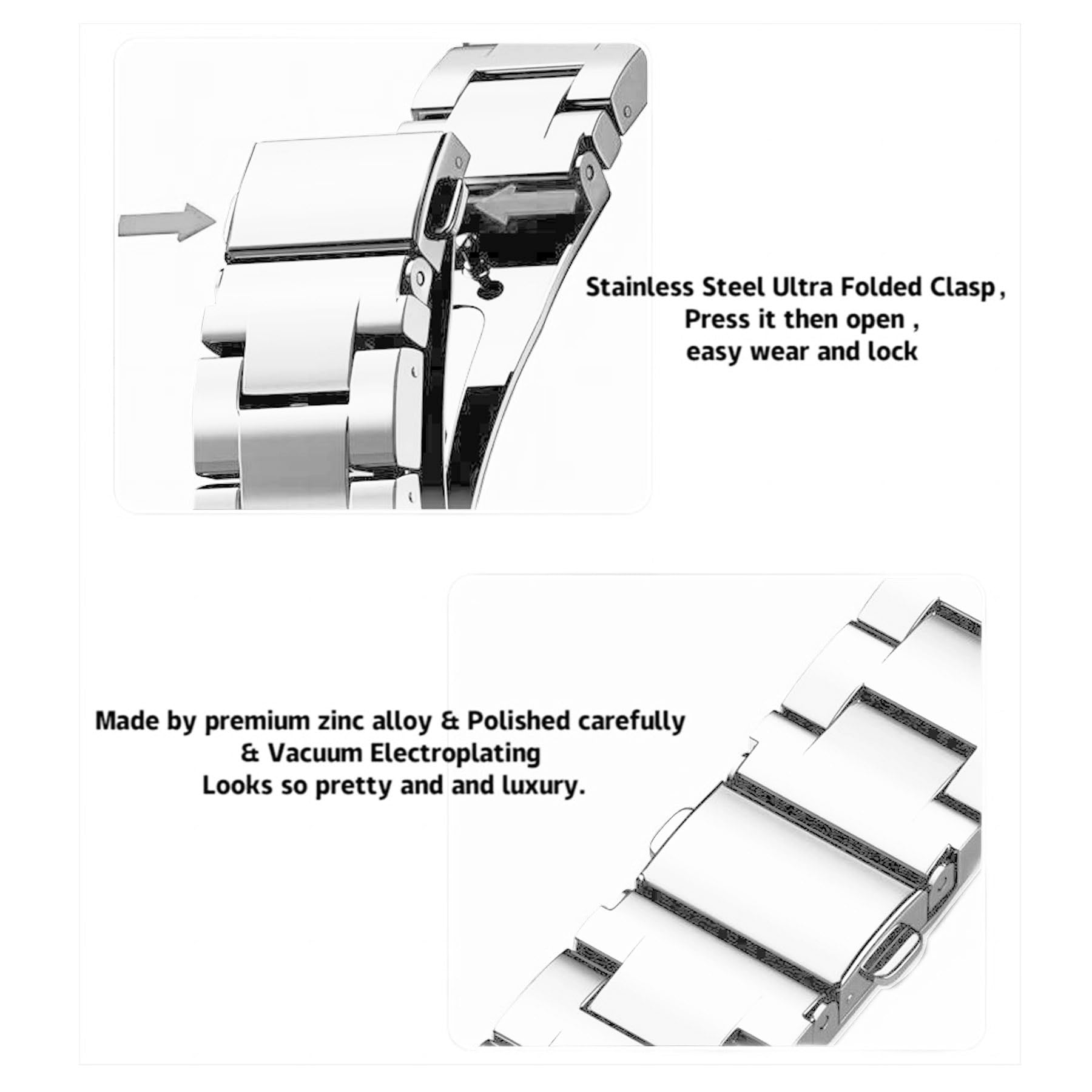Kolgios 44/42/45/46Mm Silver Women Cool Chain Smartwatch Bands Compatible For Apple Watch Series Bands 10/9/8/7/Se/6/5/4 Classy