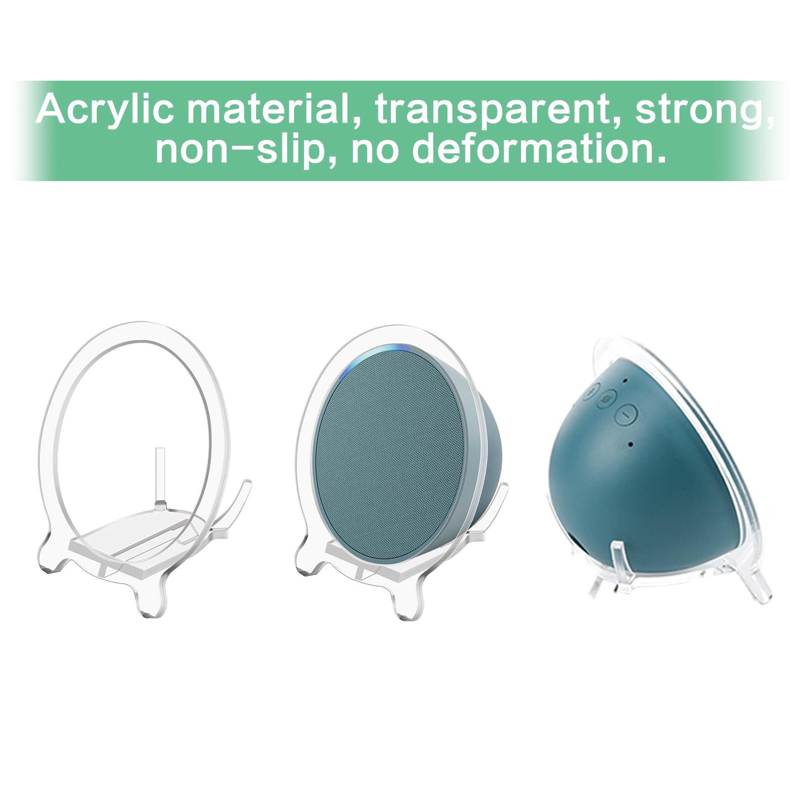 Acrylic Stable Stand For Ech0 P0P(2023), Desktop Holder Protect P0P Speaker, For Better Sound