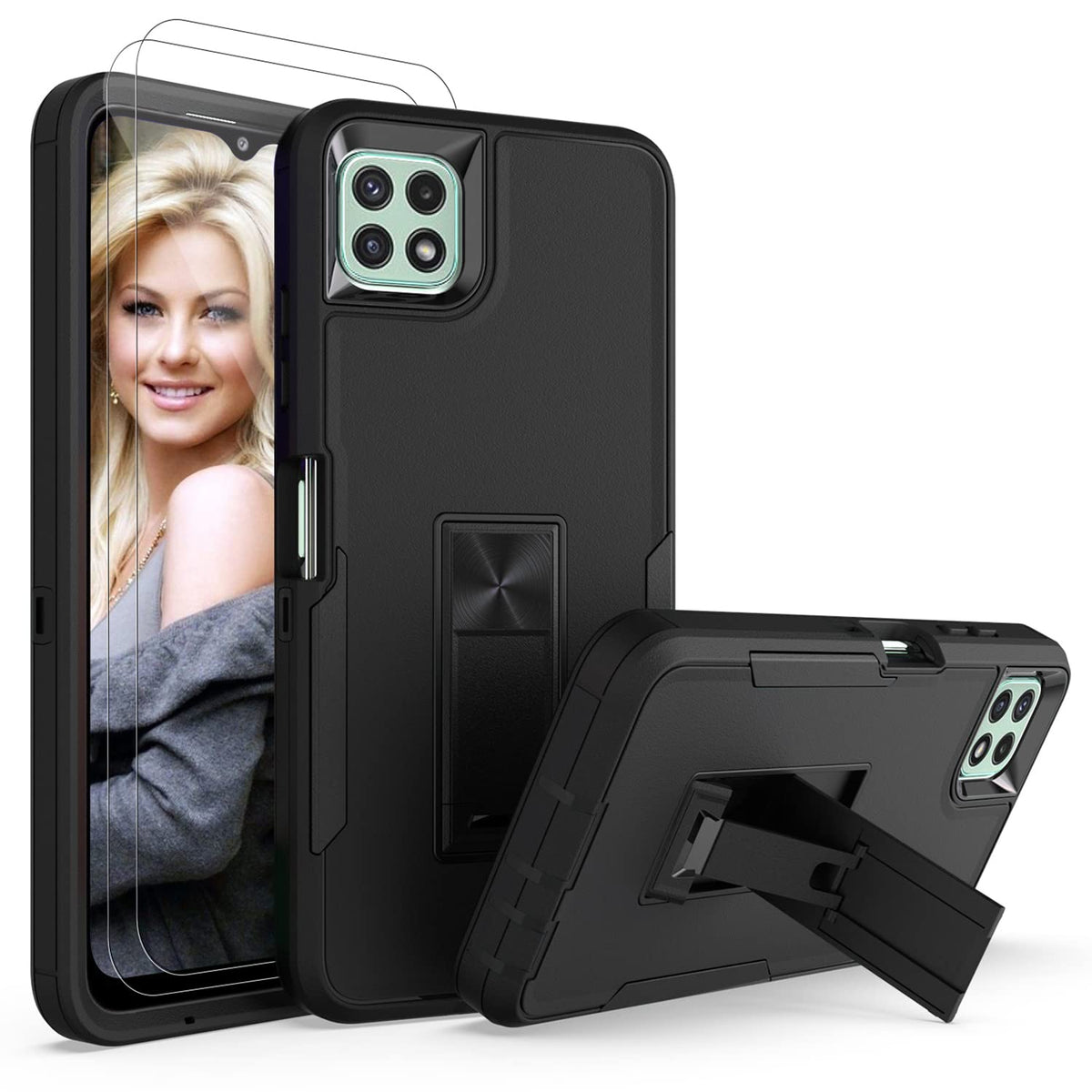 For Celero 5G Phone Case With 2 Pack Screen Protector,Military Grade Car Mount Dual Layer Rugged Protection Shockproof Celero 5G