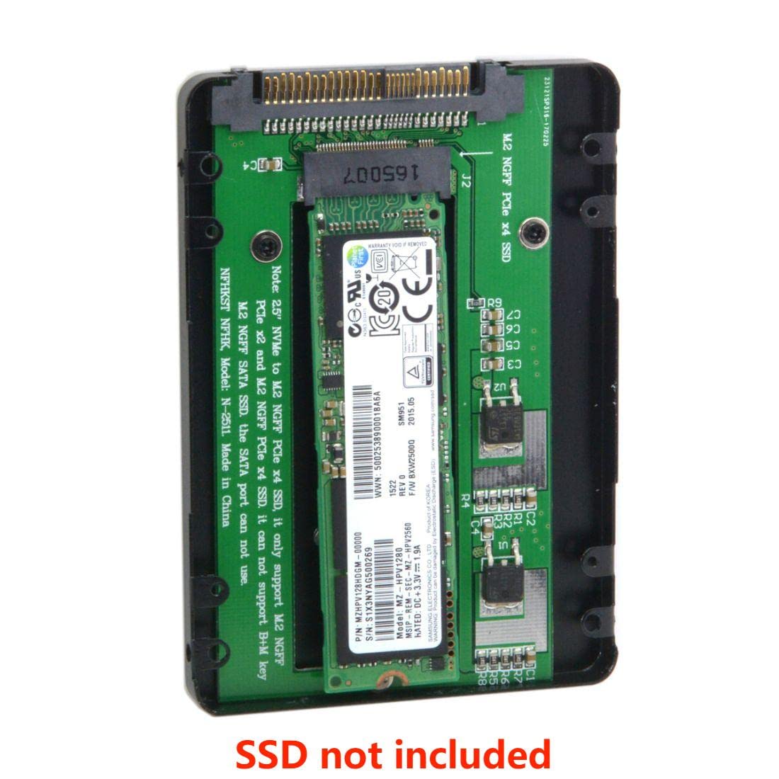 Chenyang M.2 Nvme Pcie Ssd To U.2 Sff 8639 2.5'' Hard Disk Enclosure Case Converter Adapter