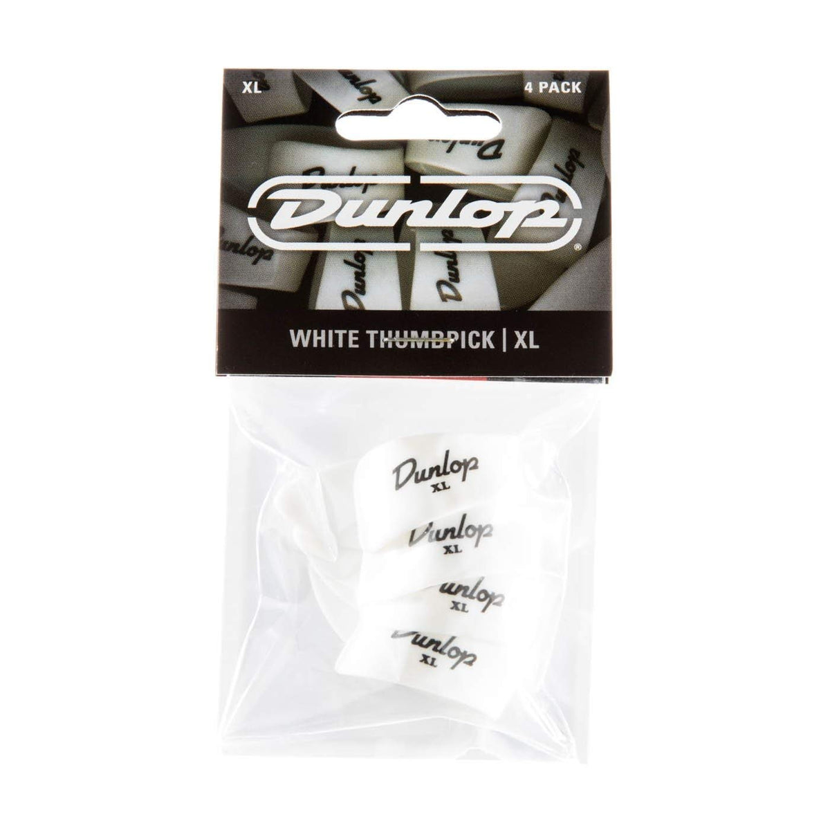 Jim Dunlop Dunlop 9004P Thumb Picks 4 Pack White   Extra Large