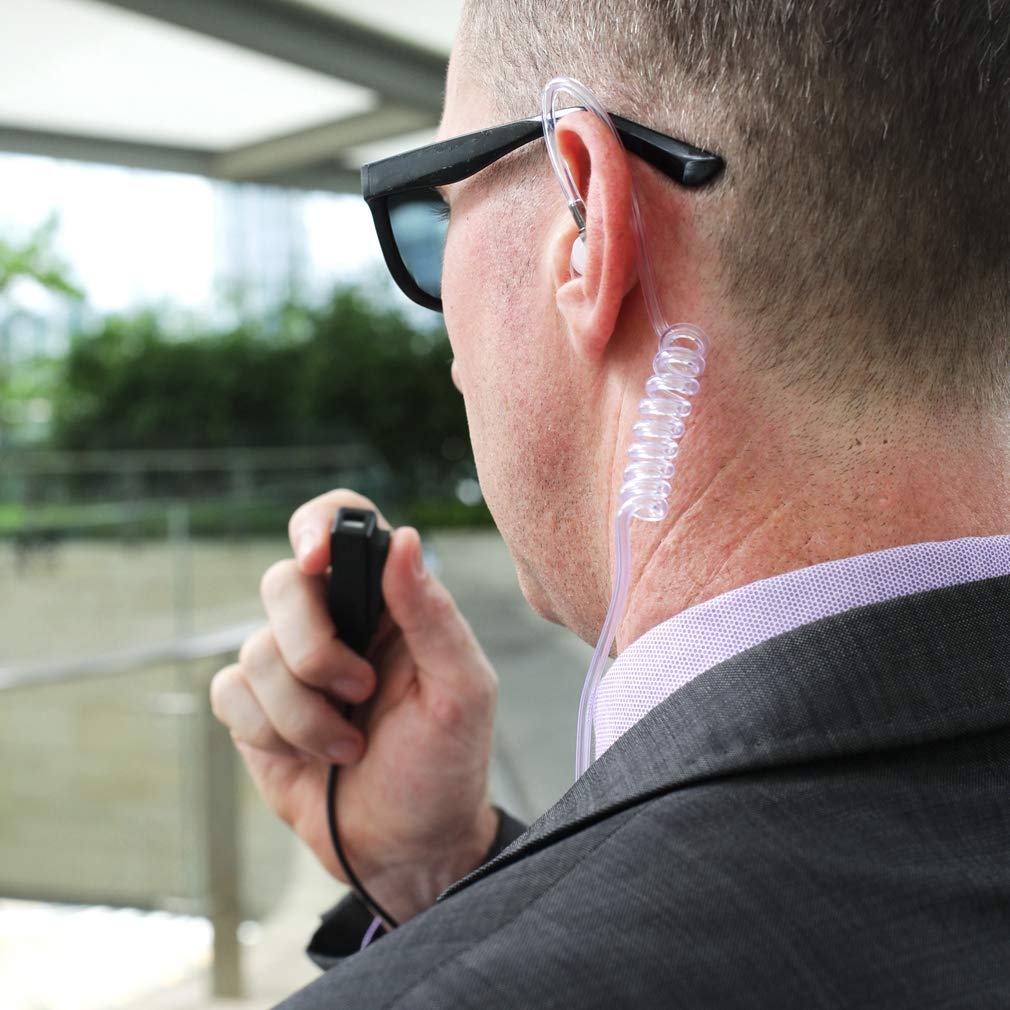 Ks K Storm 1 Pin 3.5Mm Receiver/Listen Only Surveillance Acoustic Tube Earpiece Compatible With Two Way Radios Or Walkie Talkie