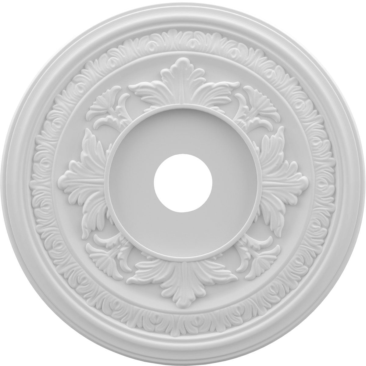 Ekena Millwork Cmp22Ba Baltimore Thermoformed Pvc Ceiling Medallion (Fits Canopies Up To 7 3/4''), 22''Od X 3 1/2''Id X 1''P