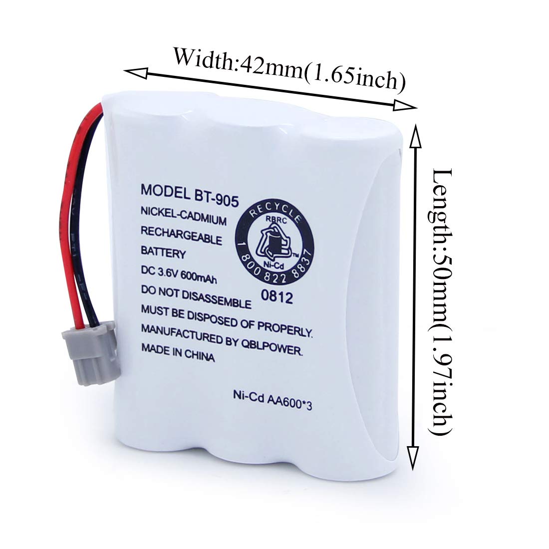 Qblpower Bt905 Bt 800 Cordless Phone Rechargeable Battery Compatible With Uniden Bt 905 Bt800 Bt 1006 Bbty0663001 Bp 800 Bp 905