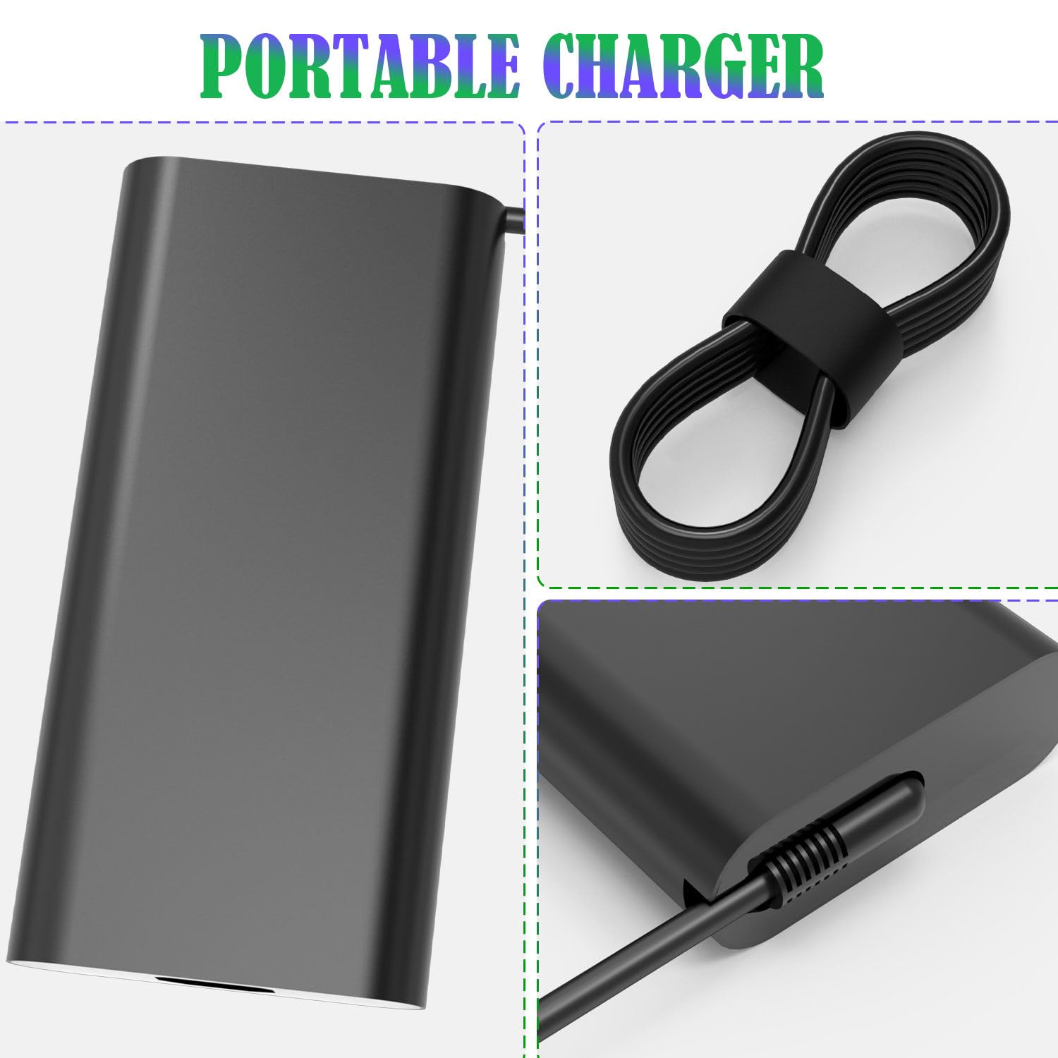 Slim 330W 16.92A 19.5V Ac Laptop Charger For Dell Alienware M17 M18X X17 X51 Area 51M G15 G16 5530 7630 7620 Da330Pm190 La330Pm190 Da330Pm111 La330Pm160 Power Supply Adapter Cord