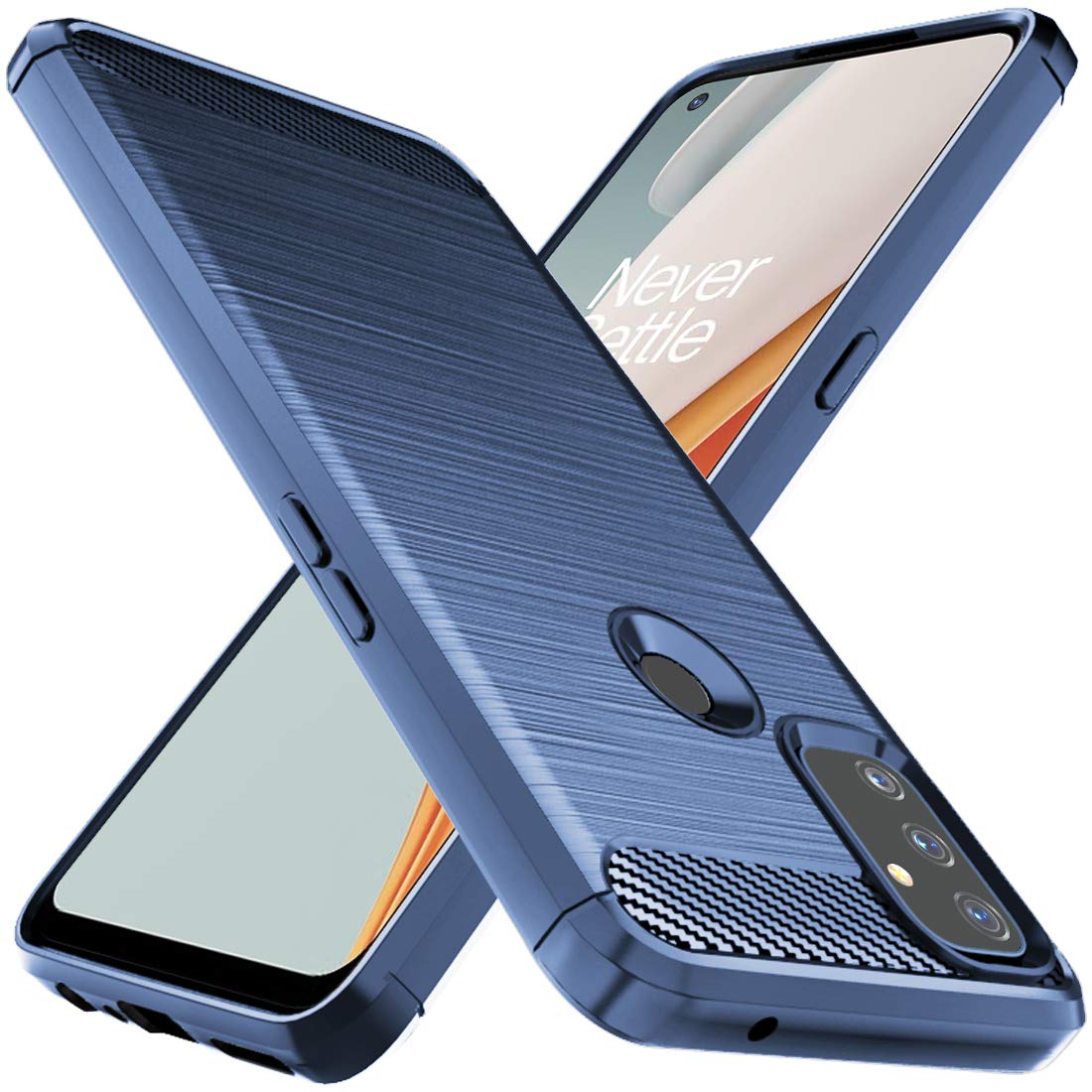 Osophter For Oneplus Nord N100 Case Shock Absorption Flexible Tpu Rubber Protective Cell Phone Cover For Oneplus Nord N100(Navy