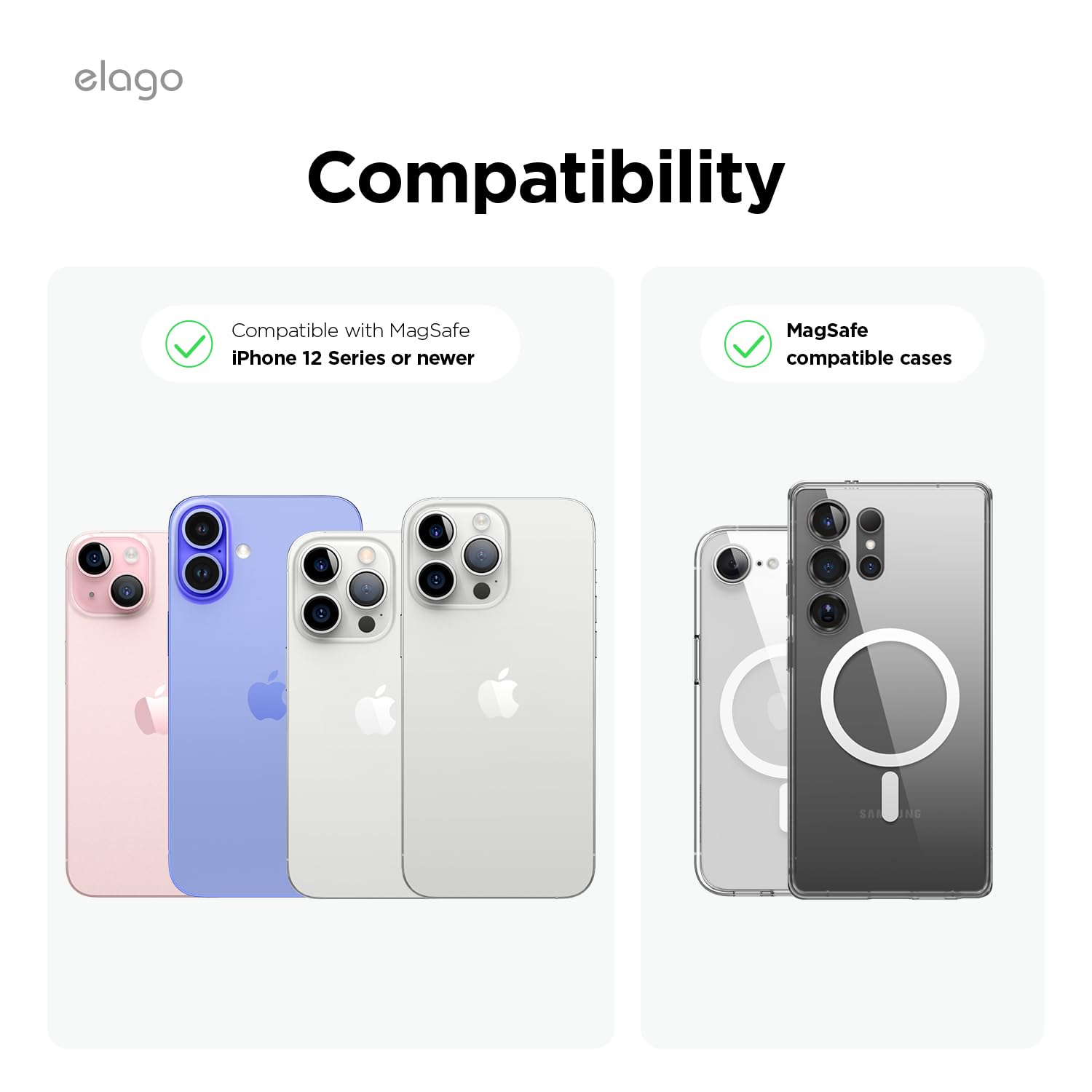 Elago Magnetic Suction Cup Phone Mount Compatible With Magsafe Case, Removable Silicone Sticky Grip Holder For Iphone, Hands-Fre