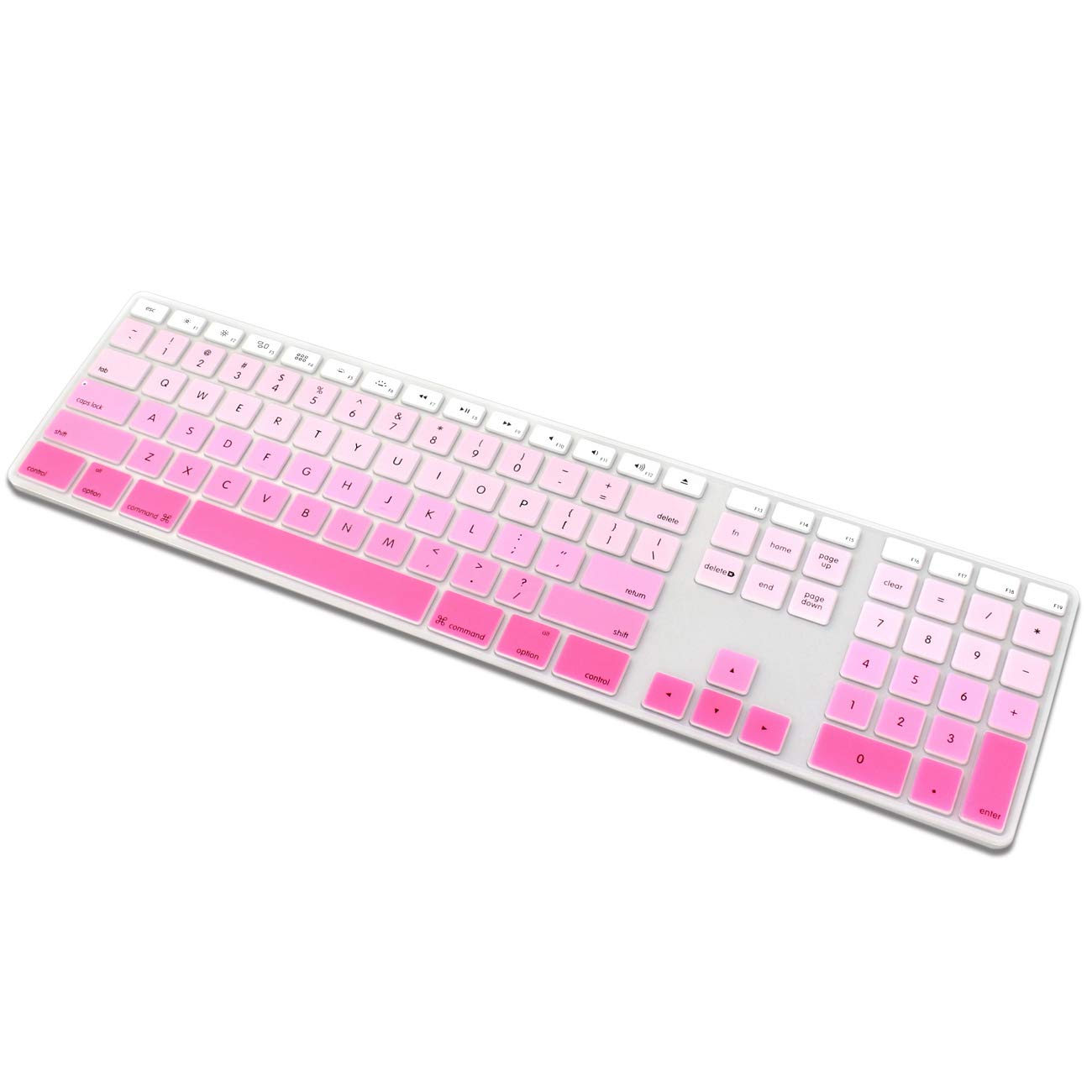 Proelife Ultra Thin Washable Extended Layout Silicone Keyboard Protective Cover Skin For Apple Mac Aluminum Wired Keyboard Mb110