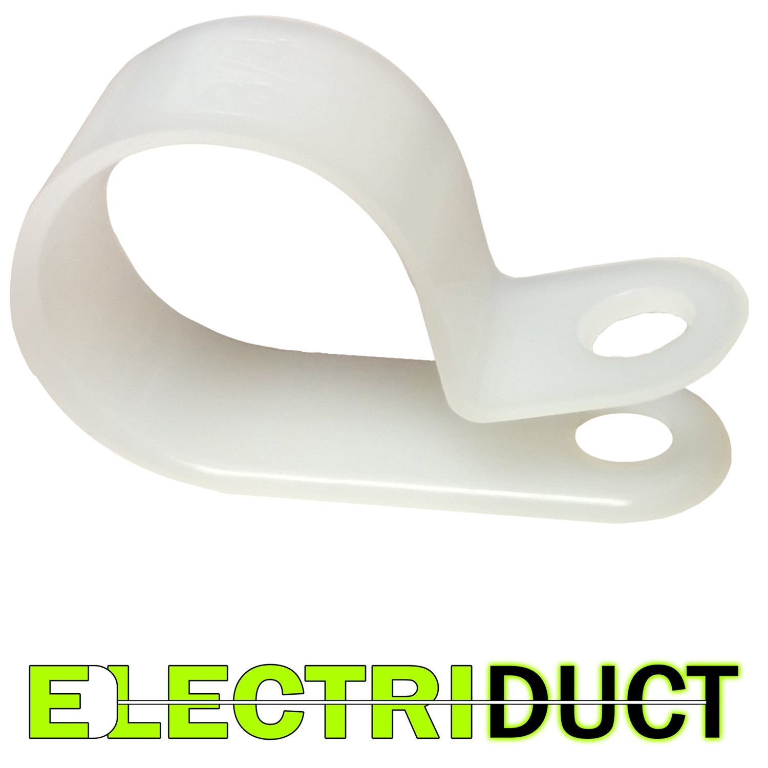 1/4'' Electriduct Heavy Duty Nylon Cable Clamps Mouting Wire Clips   250Pcs | White