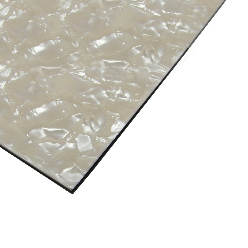 Fleor 11.4 X 17 Inch Blank Guitar Bass Pickguard Sheet Diy Guitar Pickguard Backplate Scratch Plate Material,4Ply Aged Pearl