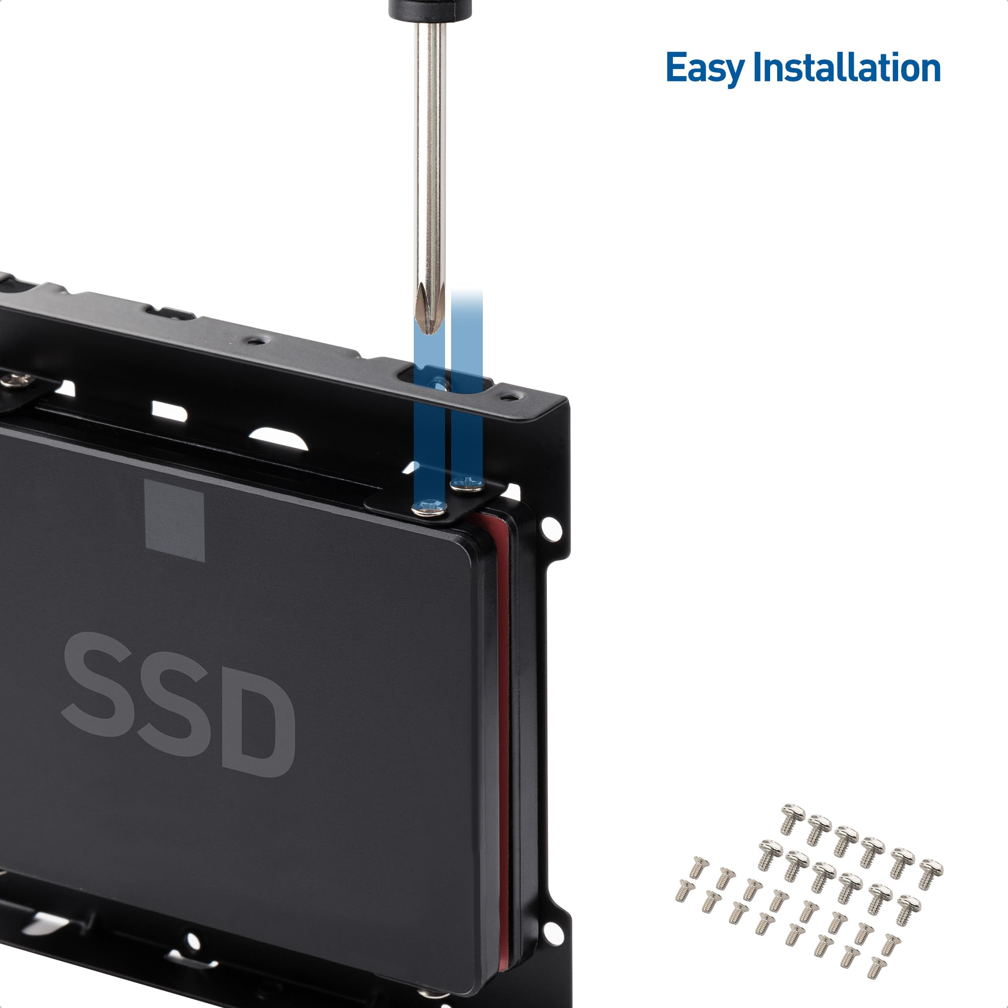 Cable Matters 2 Pack 2.5 to 3.5 Hard Drive Adapter for SSDs, Dual SSD Mounting Bracket Kit (SSD Adapter, 2.5 to 3.5 Adapter, 3.5 to 2.5 Adapter) Kit Includes Bracket, Screws, Cables, and Screwdriver