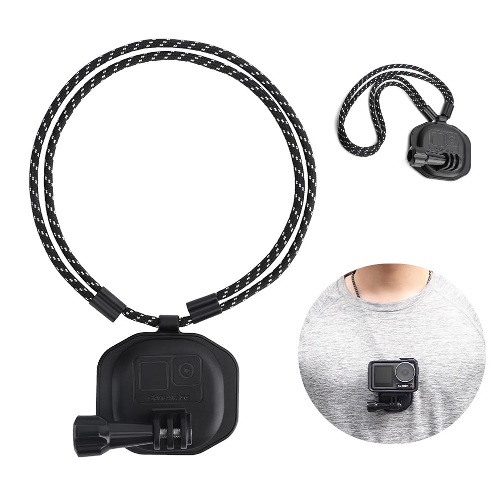 Magnetic Pov Neck Mount Holder With Lanyard Strap For Gopro 12 11 10 9 /For Insta360 X3 Go3 Ace Pro/For Dji Action 4 Osmo Pocket