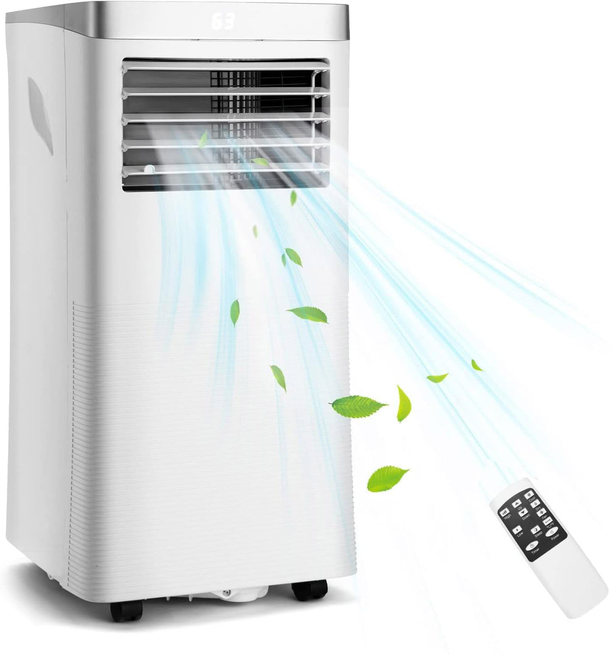 Dortala Portable Air Conditioners 10000 Btu, Ac Cooling Unit With Fan & Dehumidifier, Remote Control, 24H Timer, Window Kit, Sta