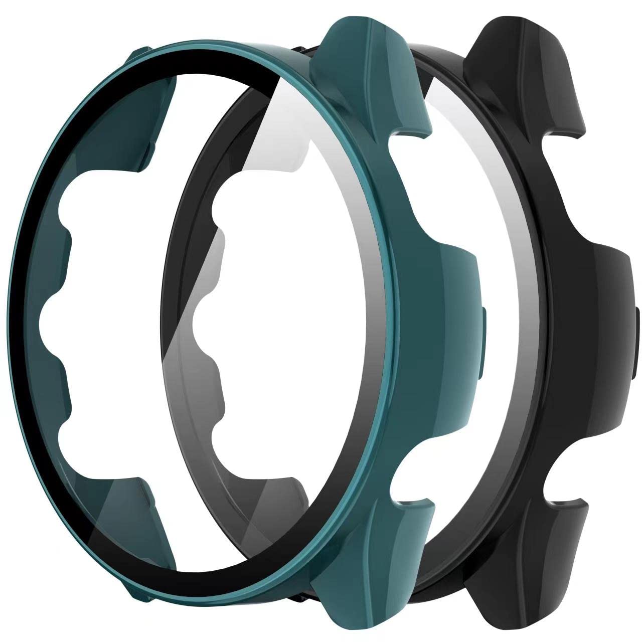 Suoman For Garmin Forerunner 265 Protector Case, For Garmin Forerunner 265 Smartwatch Ultra Thin Tempered Glass Full Coverage Ca