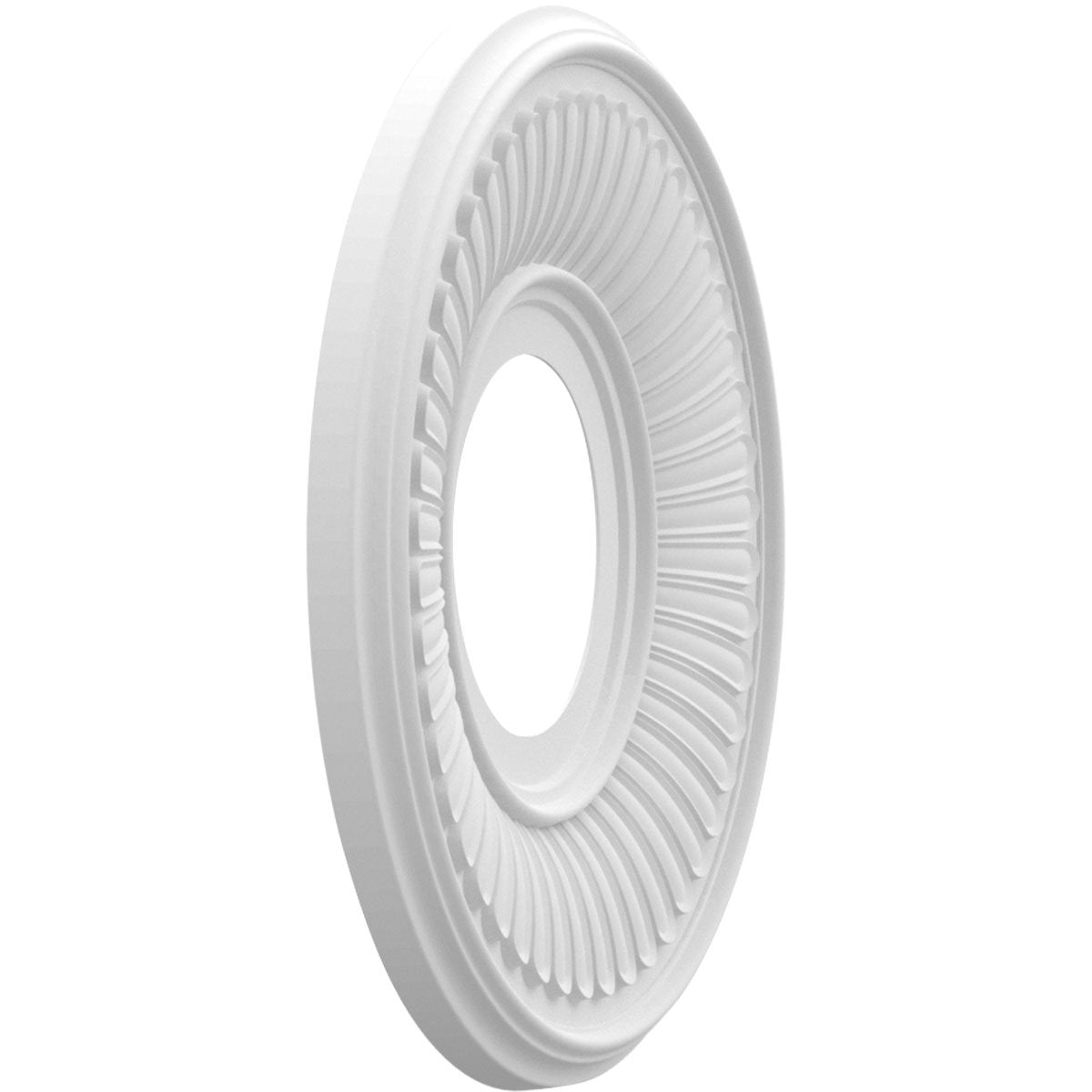 Ekena Millwork Cmp10Be Berkshire Thermoformed Pvc Ceiling Medallion (Fits Canopies Up To 4 1/2''), 10''Od X 3 1/2''Id X 3/4''P